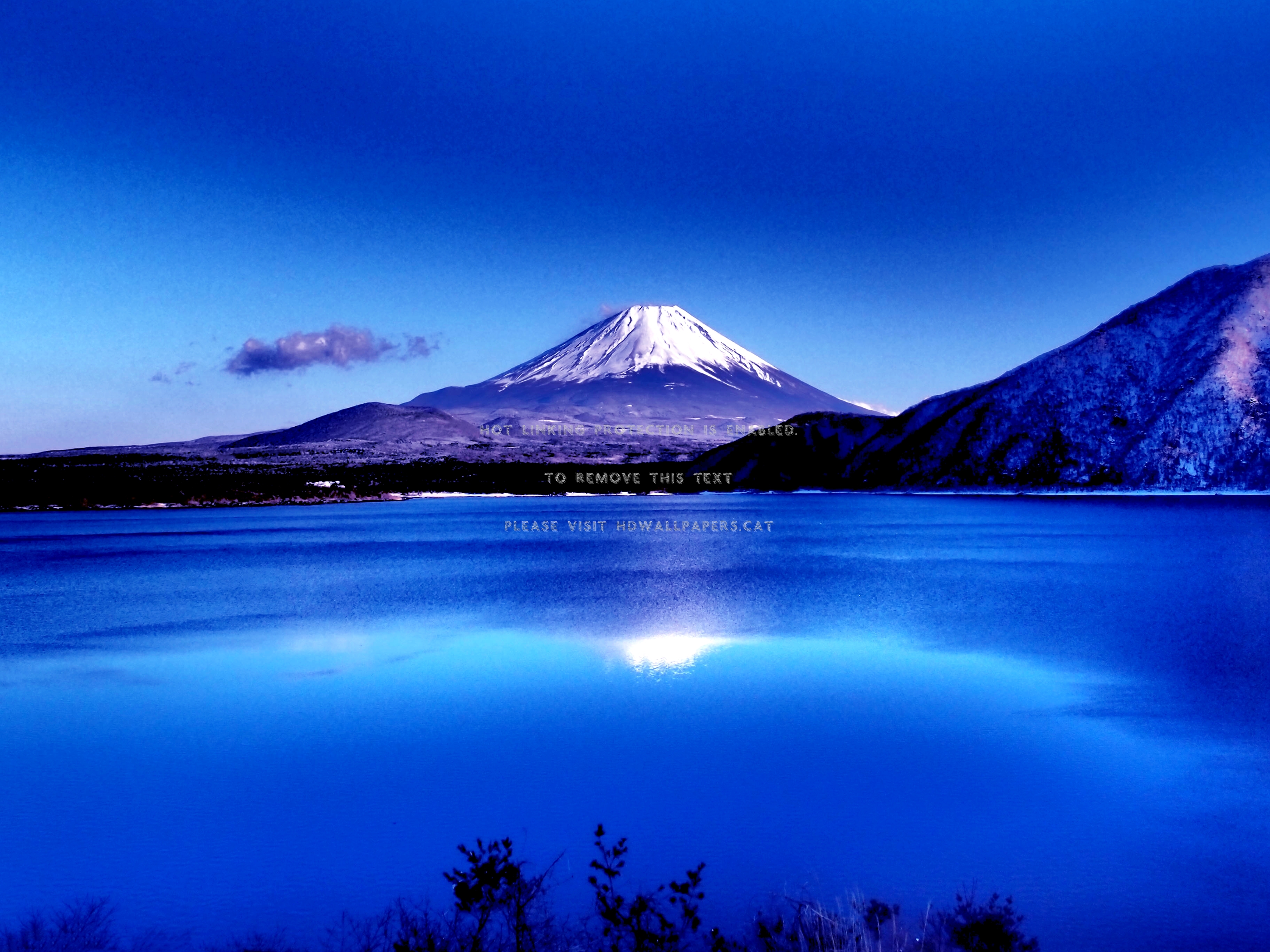 mount fuji mountain winter japan nature