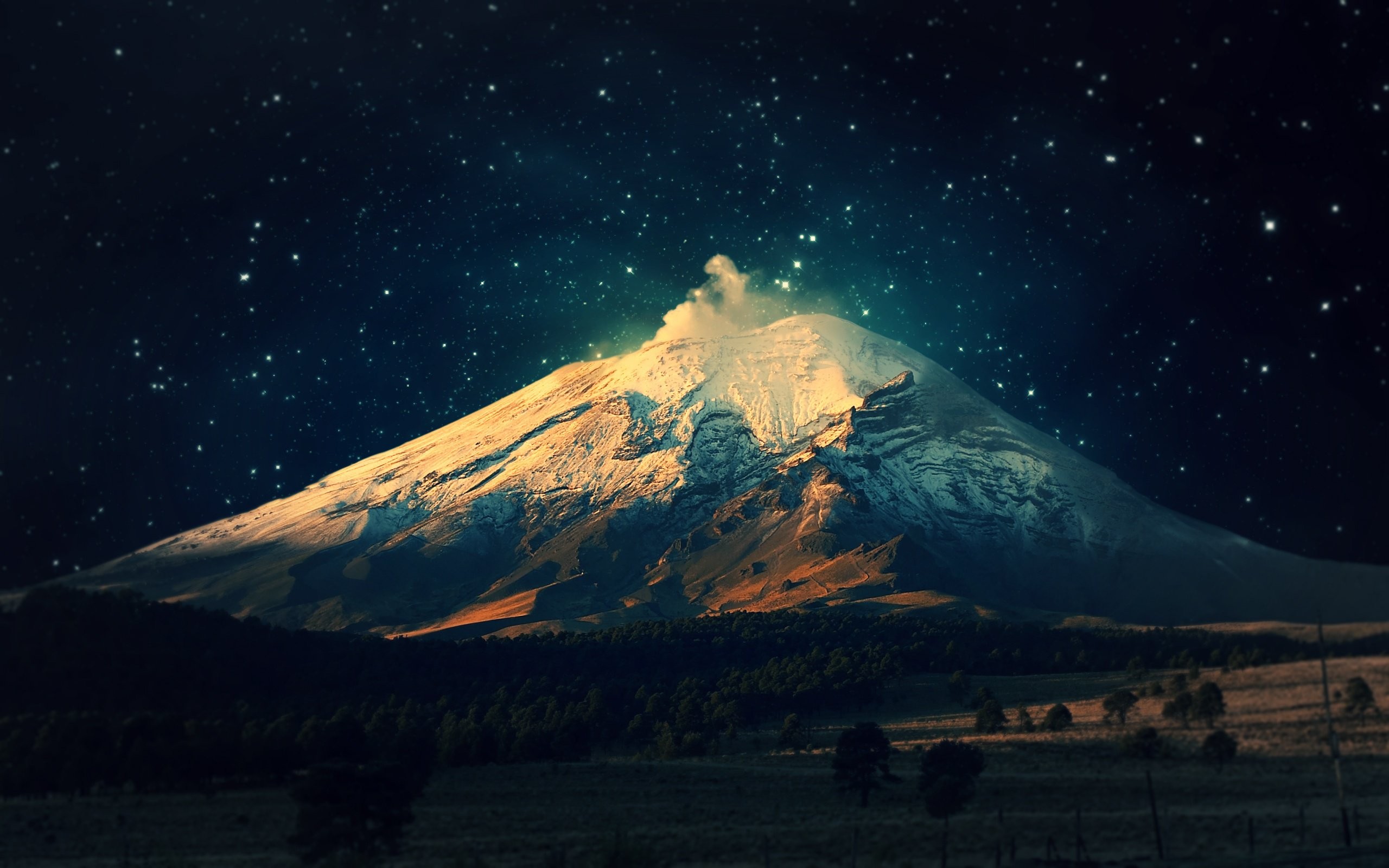 Desktop Wallpaper Mount Fuji In Night, HD Image, Picture, Background, 7x3out