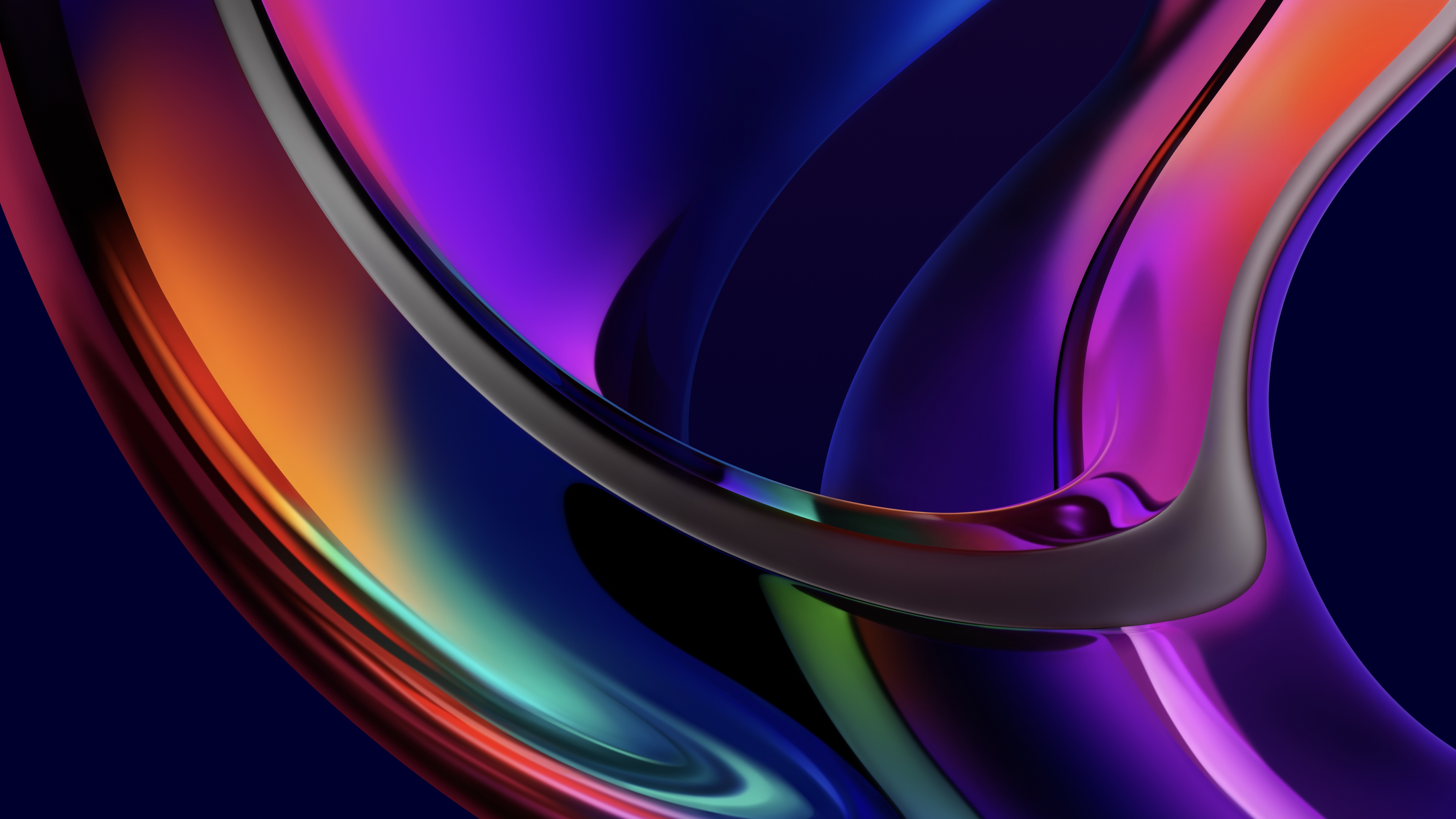 Iridescence Wallpaper 4K, macOS Big Sur, MacBook Pro, Multicolor, Dark, Abstract