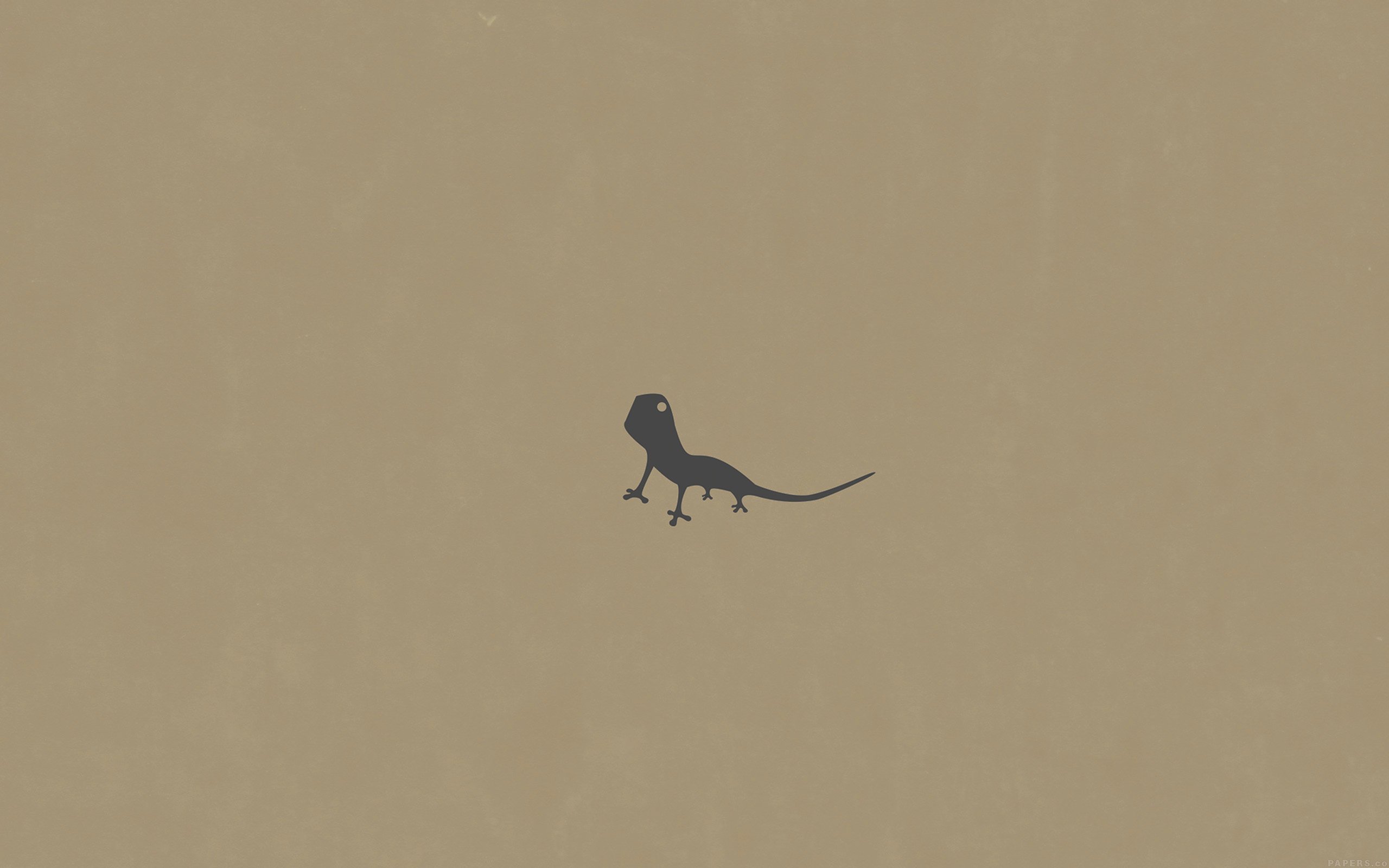 Lizard Brown Animal Minimal Simple Art Wallpaper