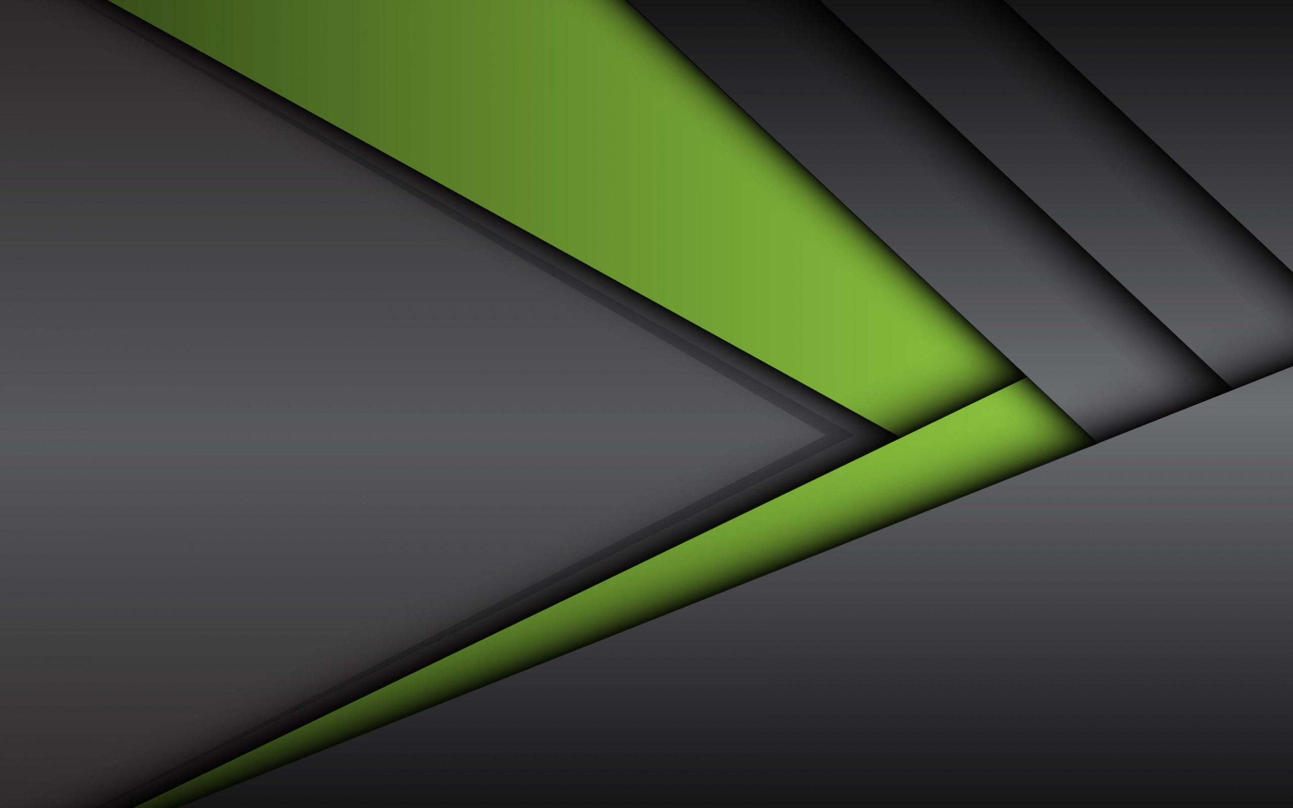 Download 2560x1600 Geometric Shapes, Dark Gray, Green Wallpaper for MacBook Pro 13 inch
