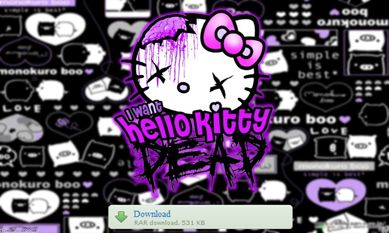 Free download Hello Kitty Dark Purple WALLPAPER by KawaiiDarkCore 1280x768 ...