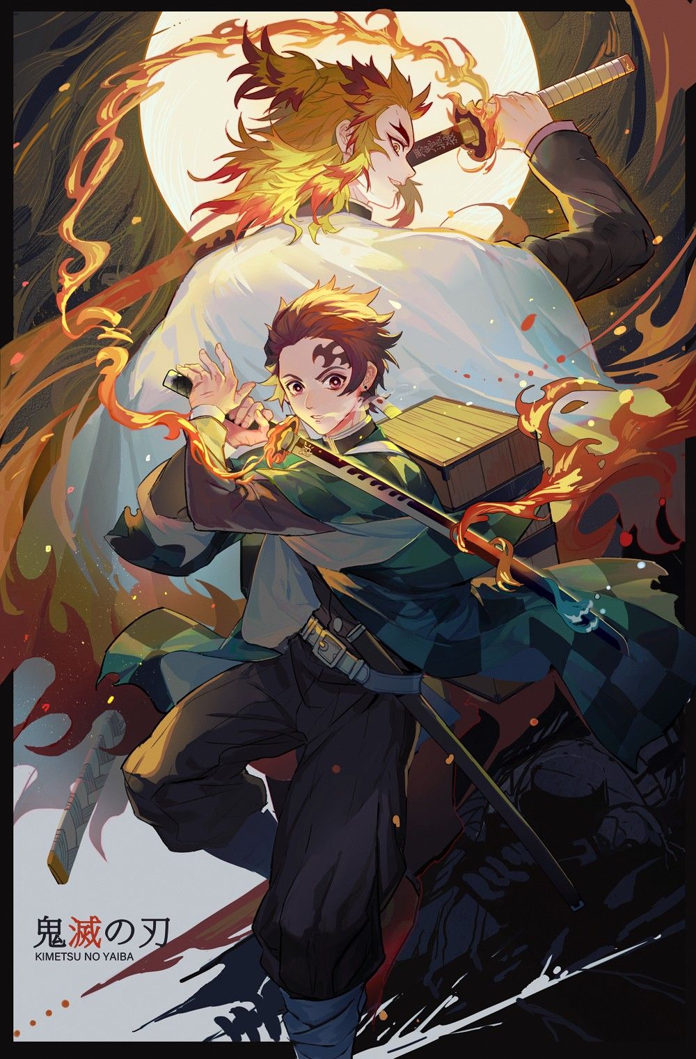 Tanjiro and Rengoku. Anime demon, Anime, Anime image