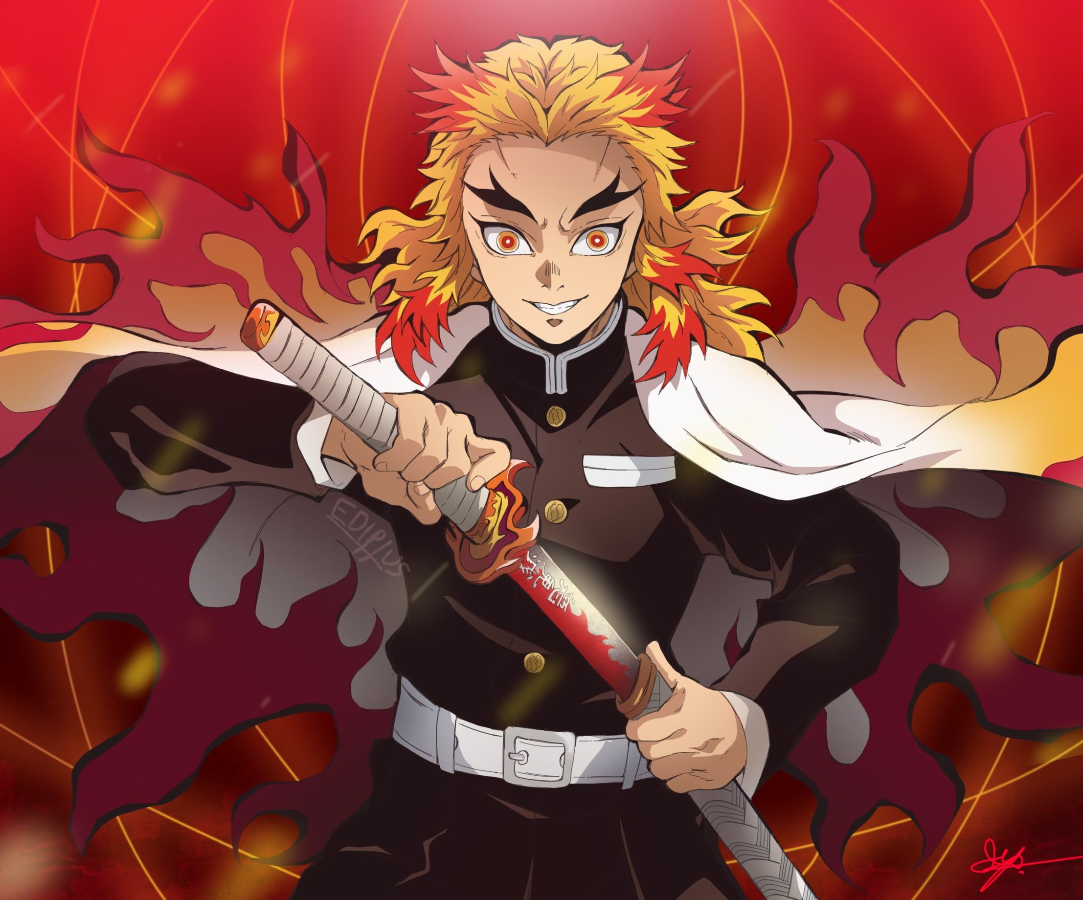 Anime Demon Slayer: Kimetsu no Yaiba Kyojuro Rengoku P #wallpaper #hdwallpaper #desktop. Demon, Anime wallpaper, Slayer