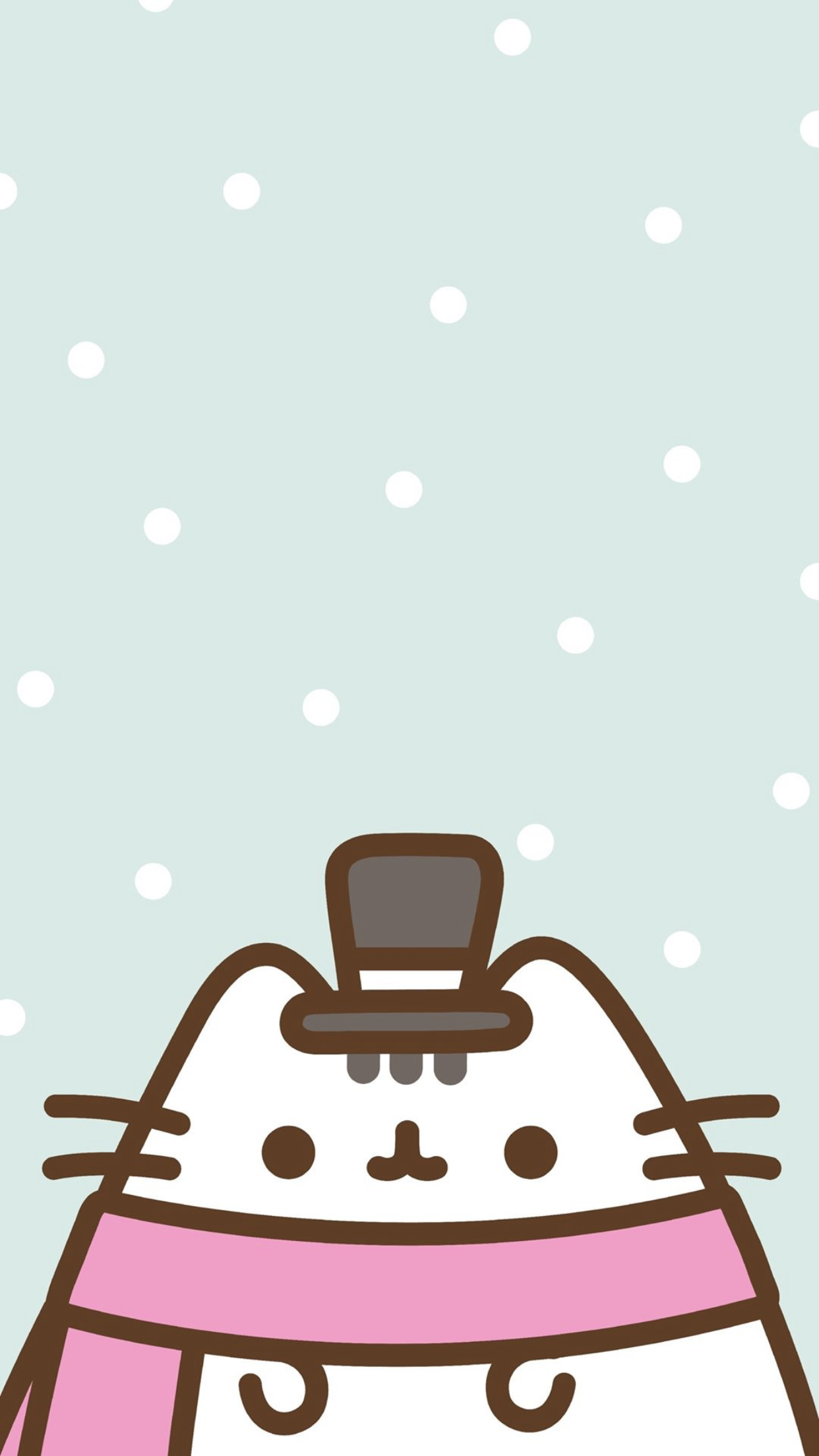 pusheen the cat iphone wallpaper snow winter christmas holidays. Pusheen wallpaper, Pusheen cute, Winter wallpaper