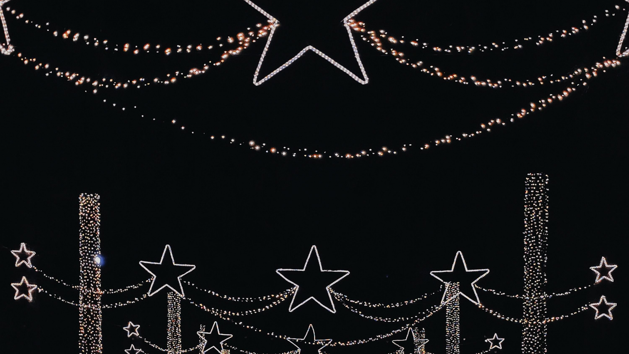 Download 2019 christmas, decorations, inscription, minimal, dark 2560x1440 wallpaper, dual wide 16:9 2560x1440 HD image, background, 23659