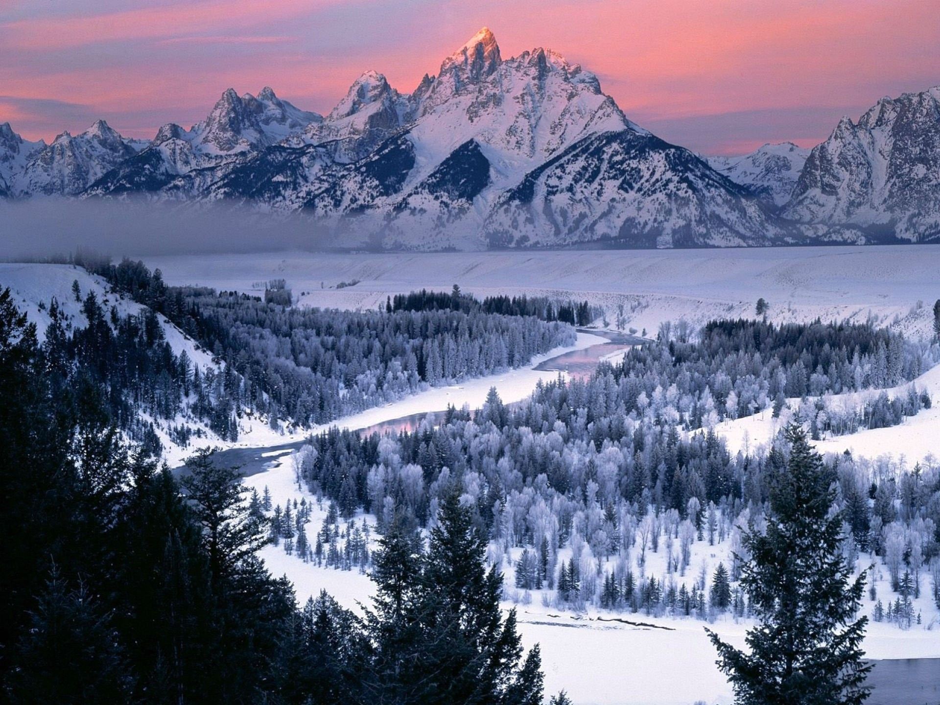 Winter Desktop Wallpaper. Winter picture, Beautiful winter picture, Grand teton national park