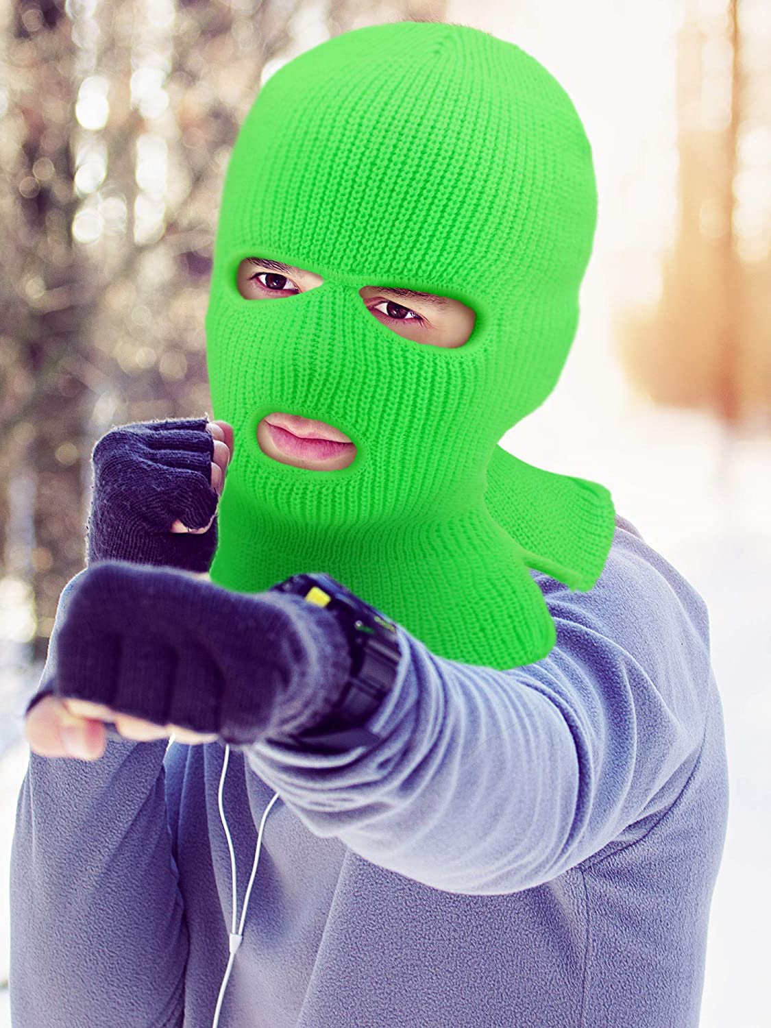 Neon Green Ski Mask Pants