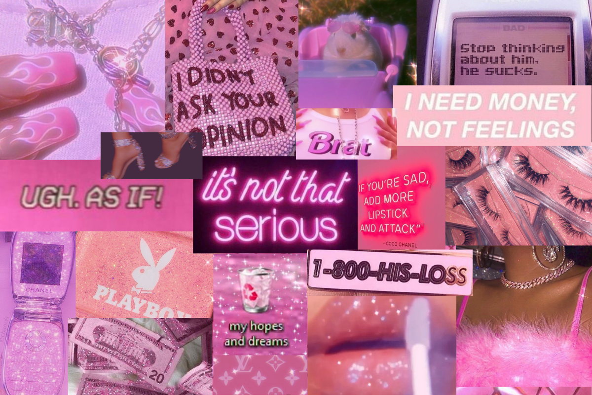 Pink baddie desktop wallpaper. Need money, Anima games, Chanel