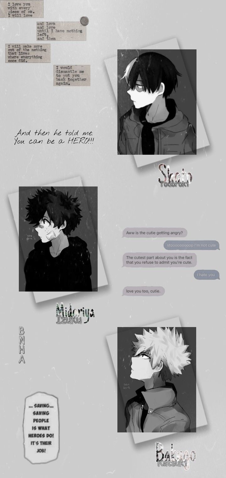 Bnha boku no hero academia #midoriya #izuku #shoto #todoroki #bakugo #katsuki #myheroacademia #aesthetic #pic #wal. Animes wallpaper, Personagens de anime, Anime