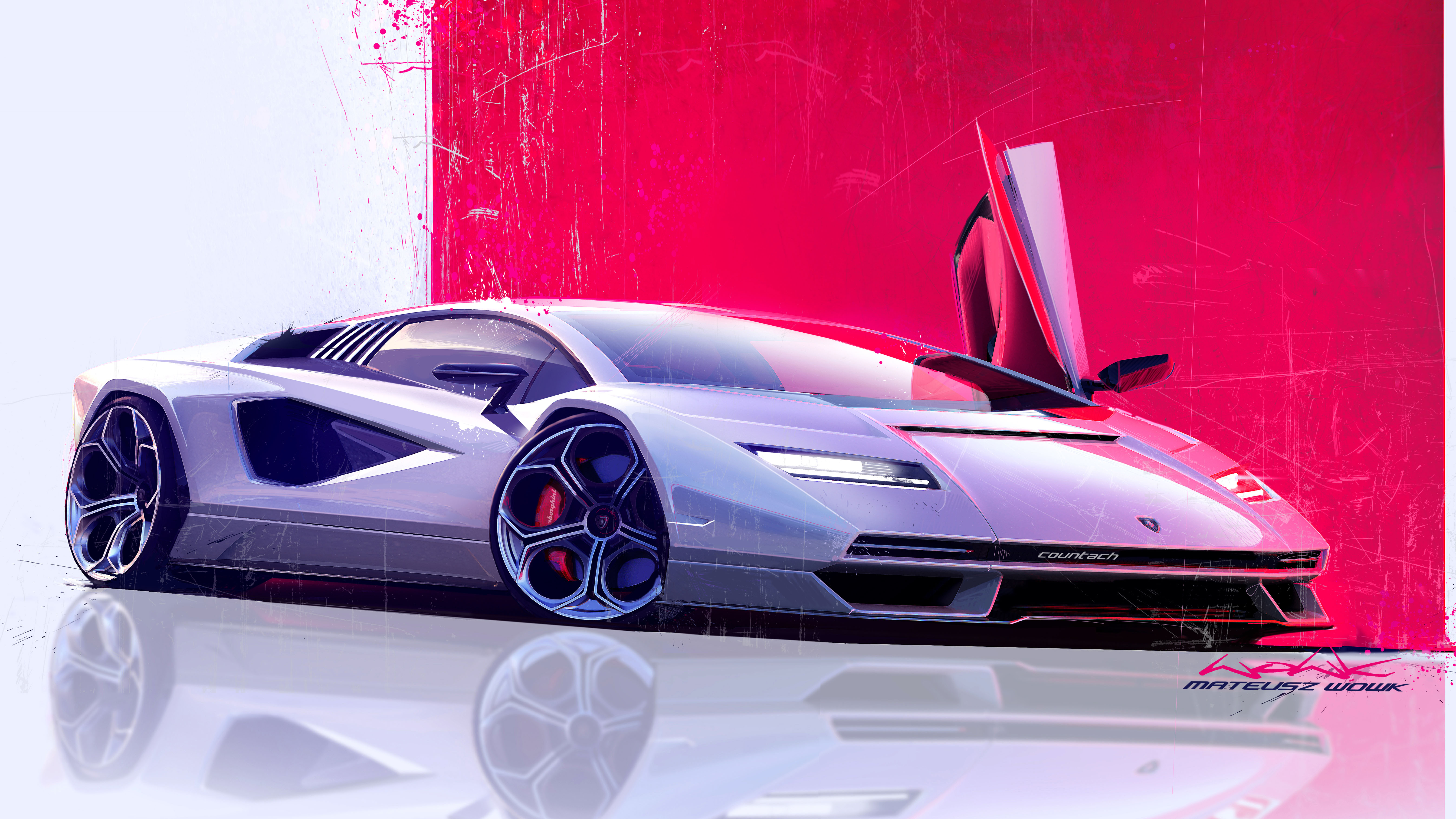 Check out these sketches of the new Lamborghini Countach