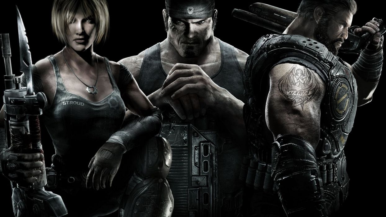 Video games Gears of War Dom Santiago Marcus Fenix Anya Stroud wallpaperx1080