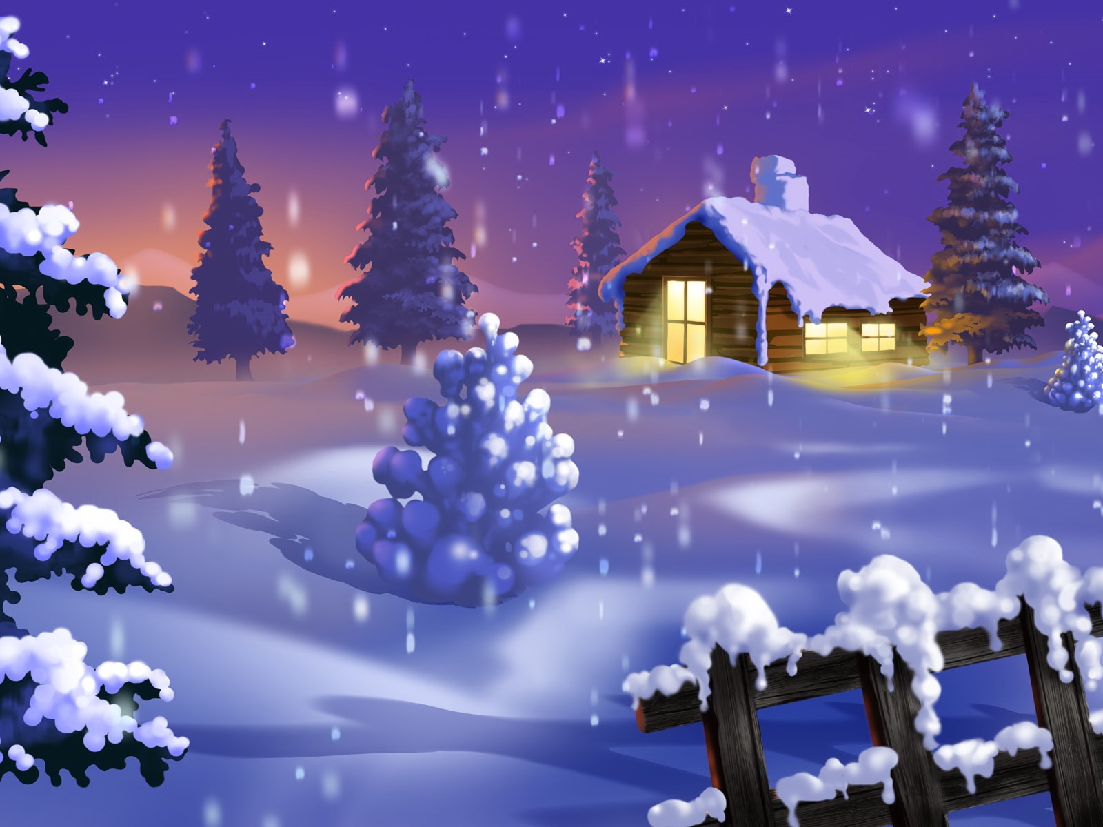 Wallpaper Christmas house and snow 1920x1200 HD Picture, Image