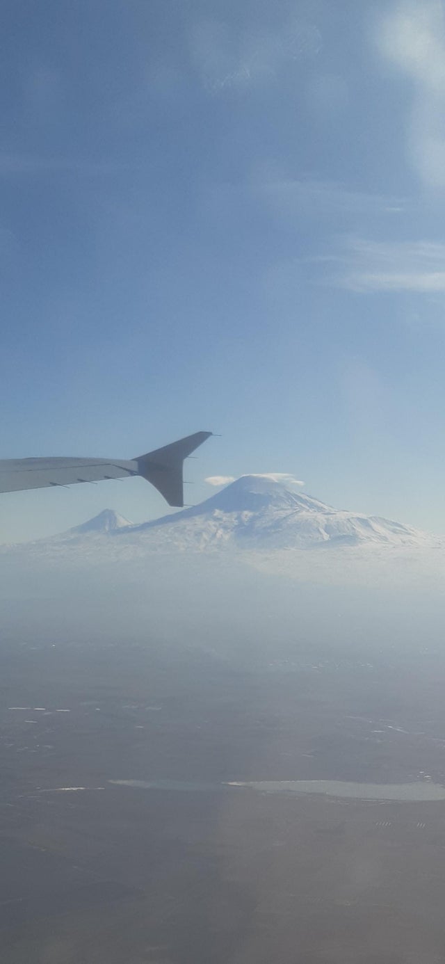 I took picture of Ararat when I returning to Armenia in airplane. Now it's my phone wallpaper