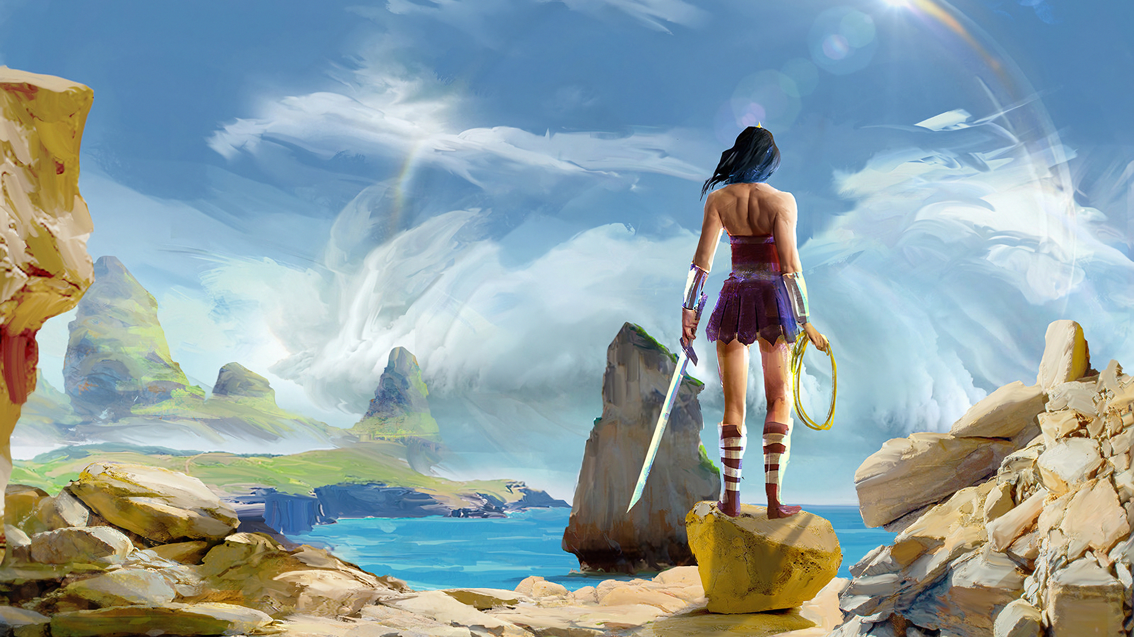 Wallpaper 4k Wonder Woman Paint Art Wallpaper