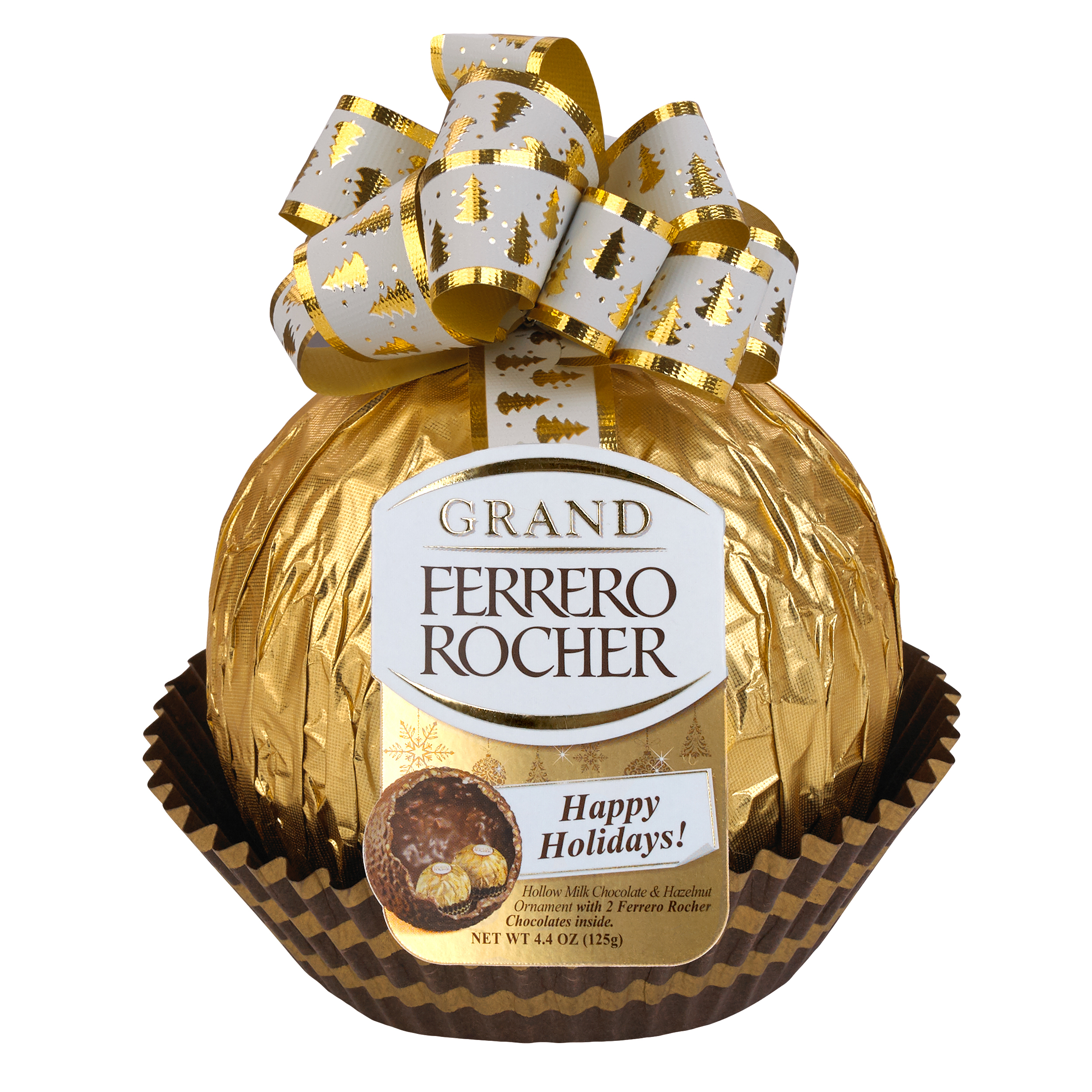 Ferrero Rocher Fine Hazelnut Milk Chocolate, 12 Count, Chocolate Christmas Candy Gift Box, Great for Holiday Entertaining, 5.3 oz