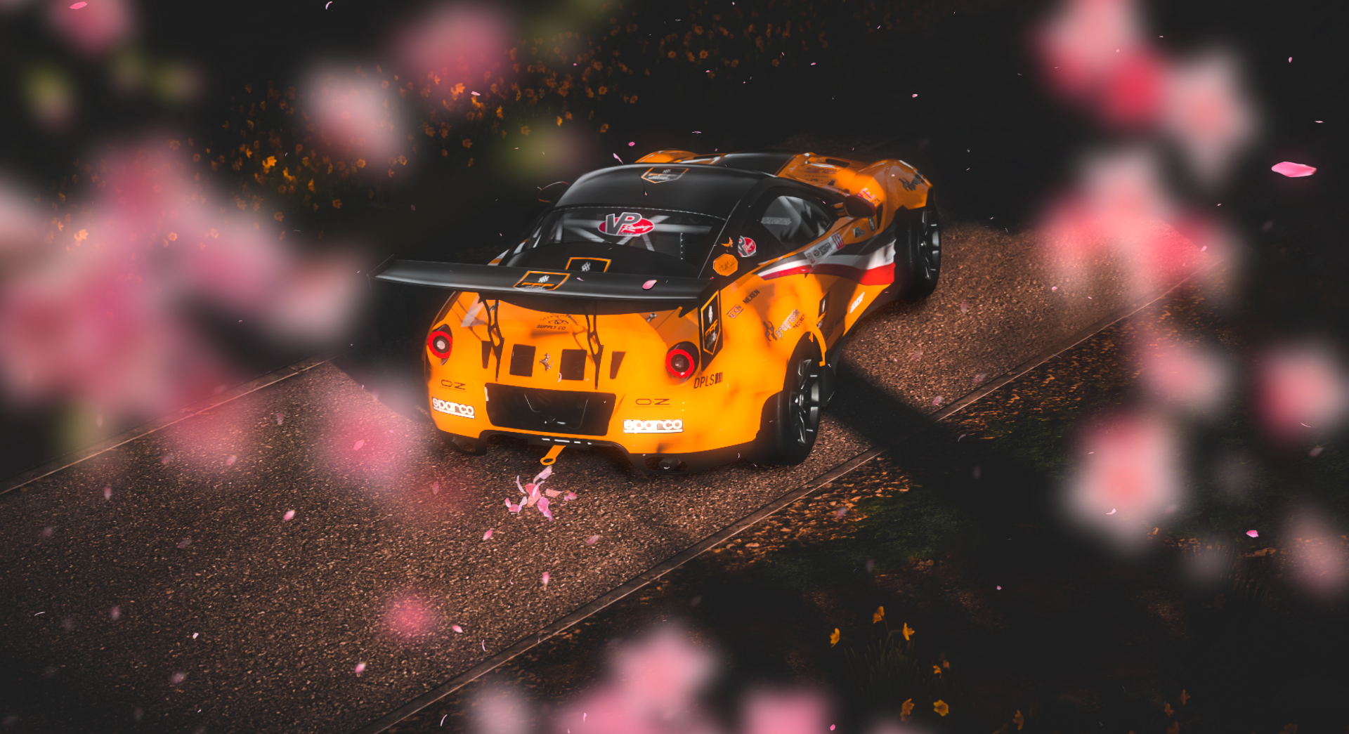 Ferrari under the cherry blossom live wallpaper [DOWNLOAD FREE]