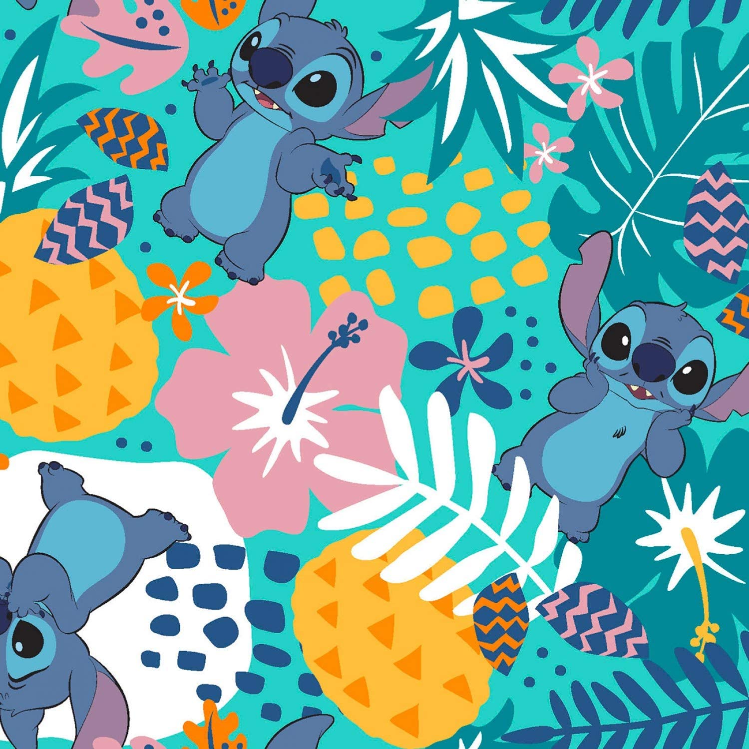 Disney Lilo & Stitch in The Jungle 100% Cotton Sold
