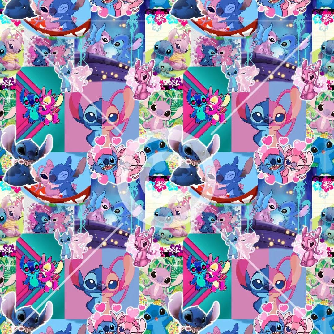 Stitch and Angel Collage Seamless Digital Paper 300 dpi