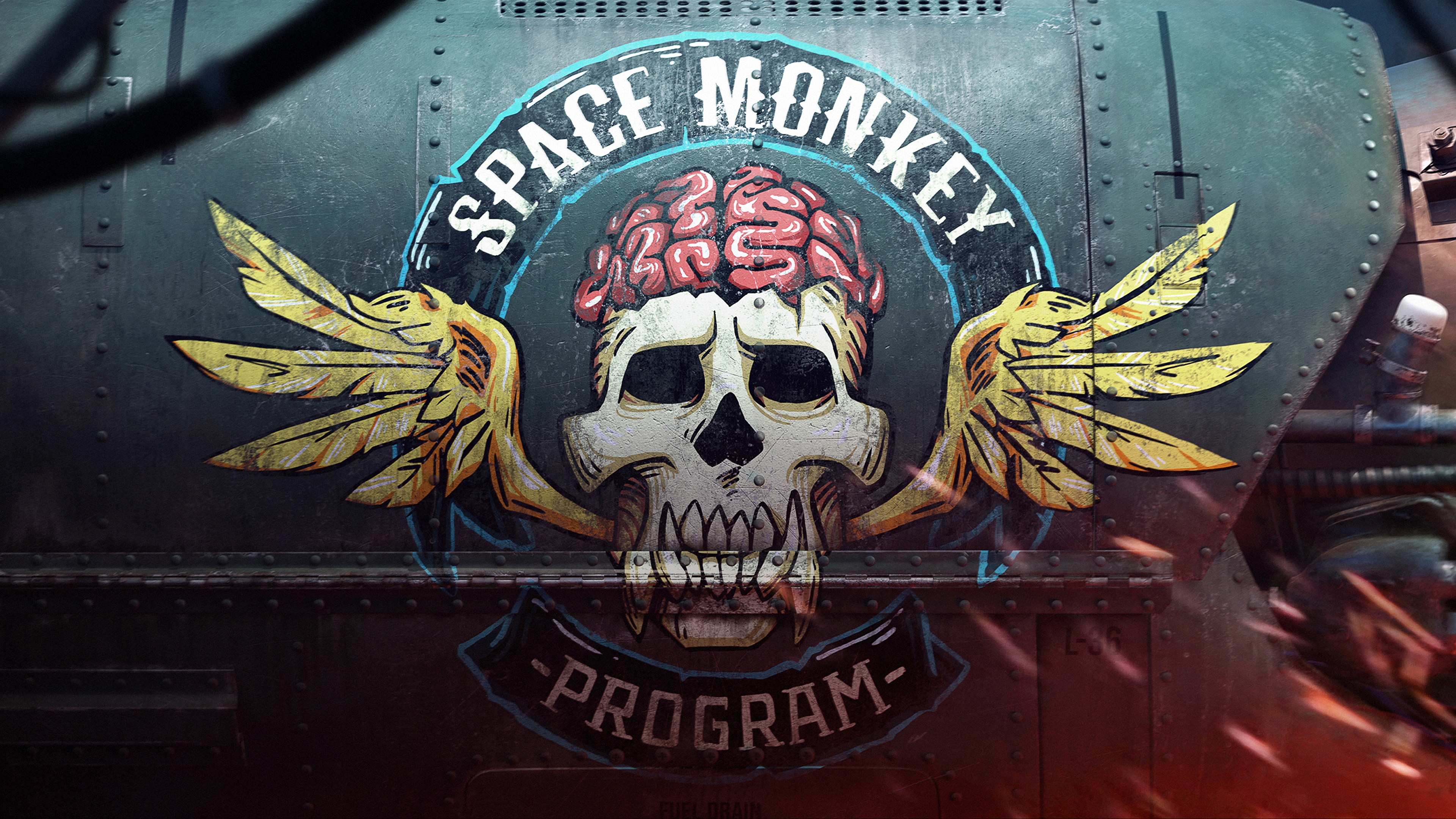 Beyond Good and Evil 2 Space Monkey Program Skull Logo 4K