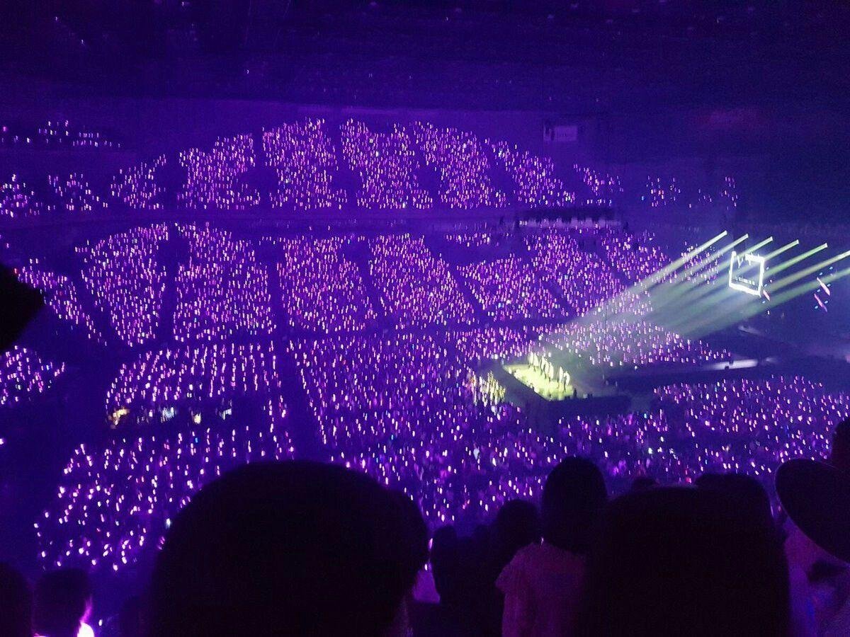 bts army wallpaper, violet, purple, light, sport venue, performance, lighting, crowd, event, arena, stadium