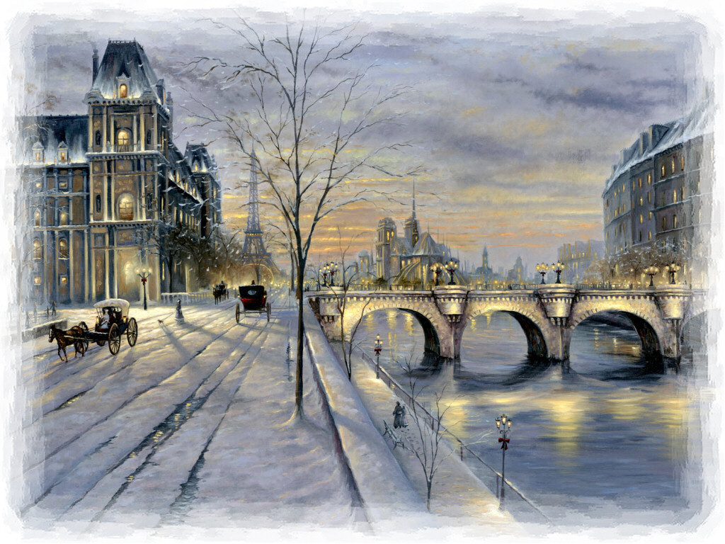 Paris in Winter Wallpaper