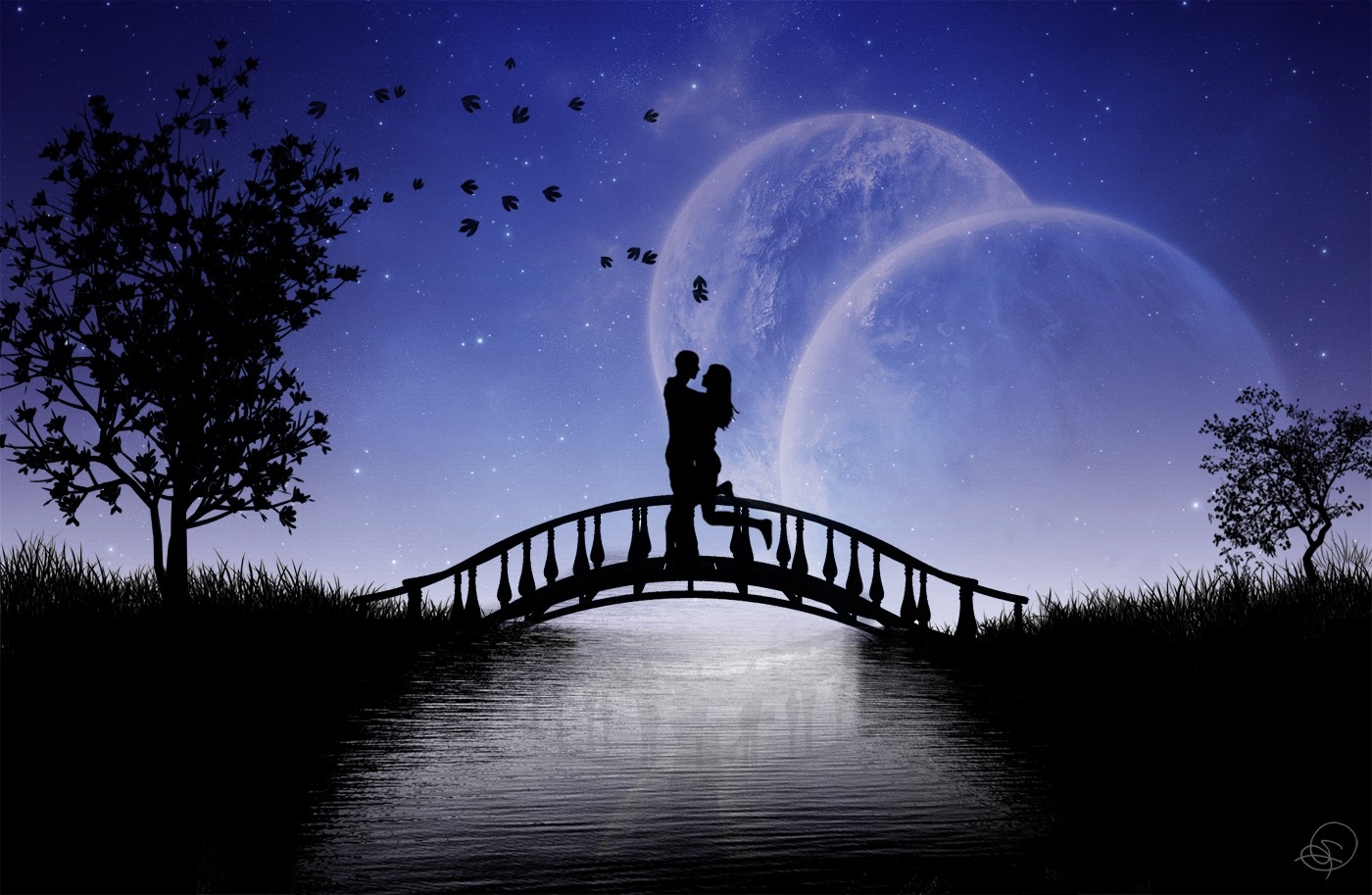 love outer space couple 1400x913 wallpaper High Quality Wallpaper, High Definition Wallpaper