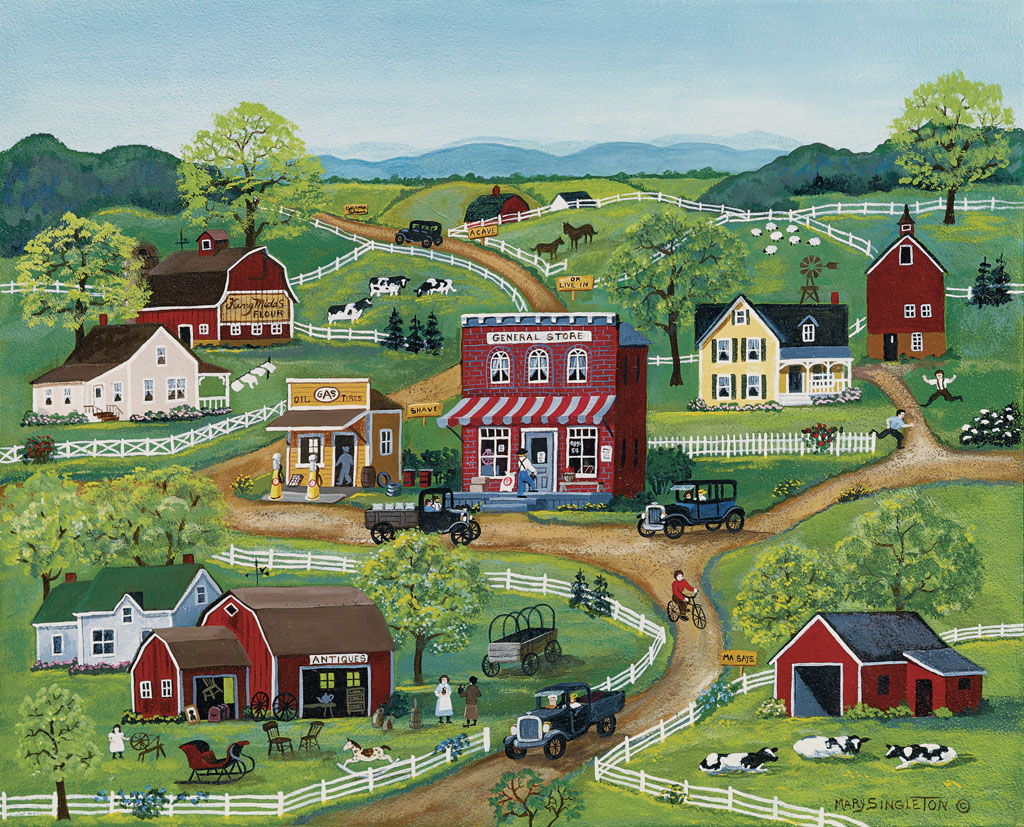 Country Folk Art Computer Wallpaper