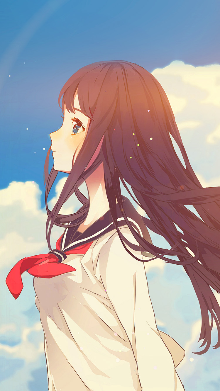 Cute Girl Illustration Anime Sky Flare Wallpaper