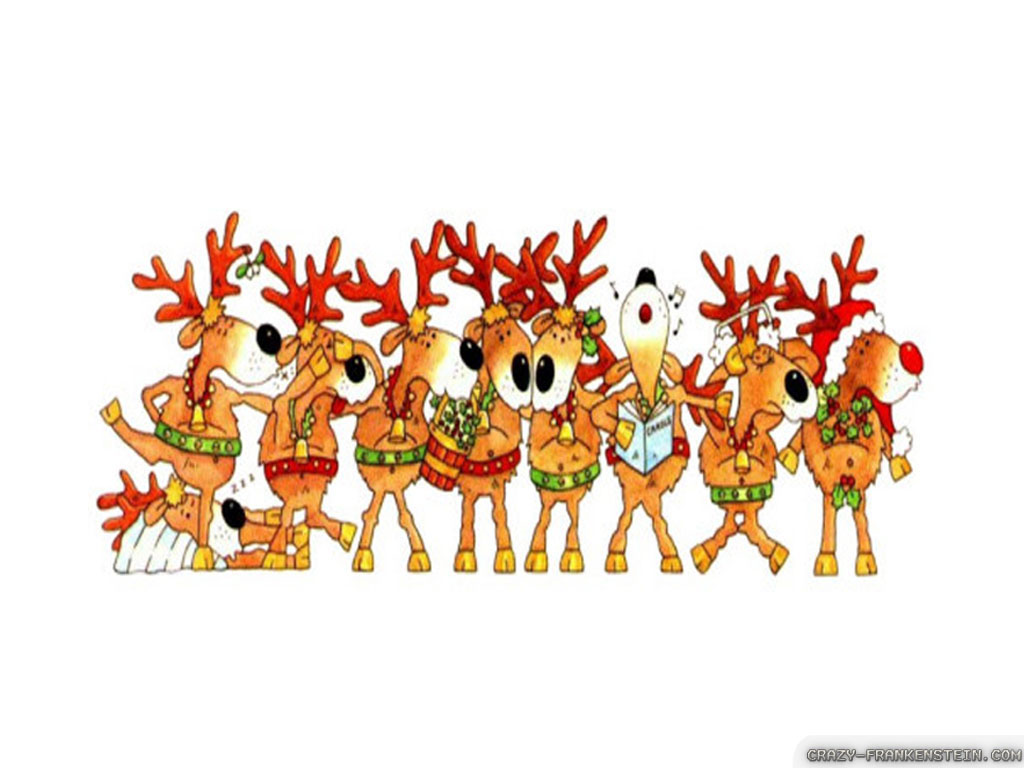 Singing Reindeer Clipart
