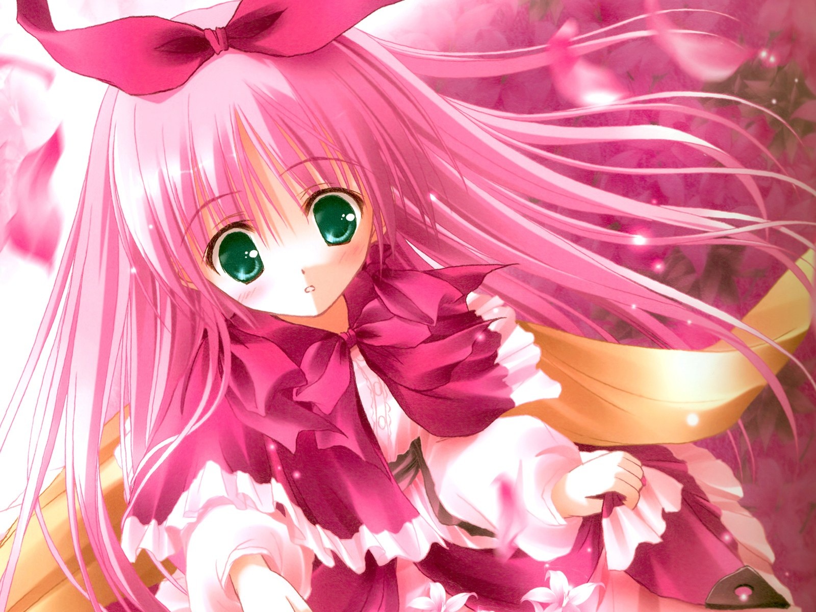 Wallpaper Cute pink hair anime girl 1920x1200 HD Picture, Image