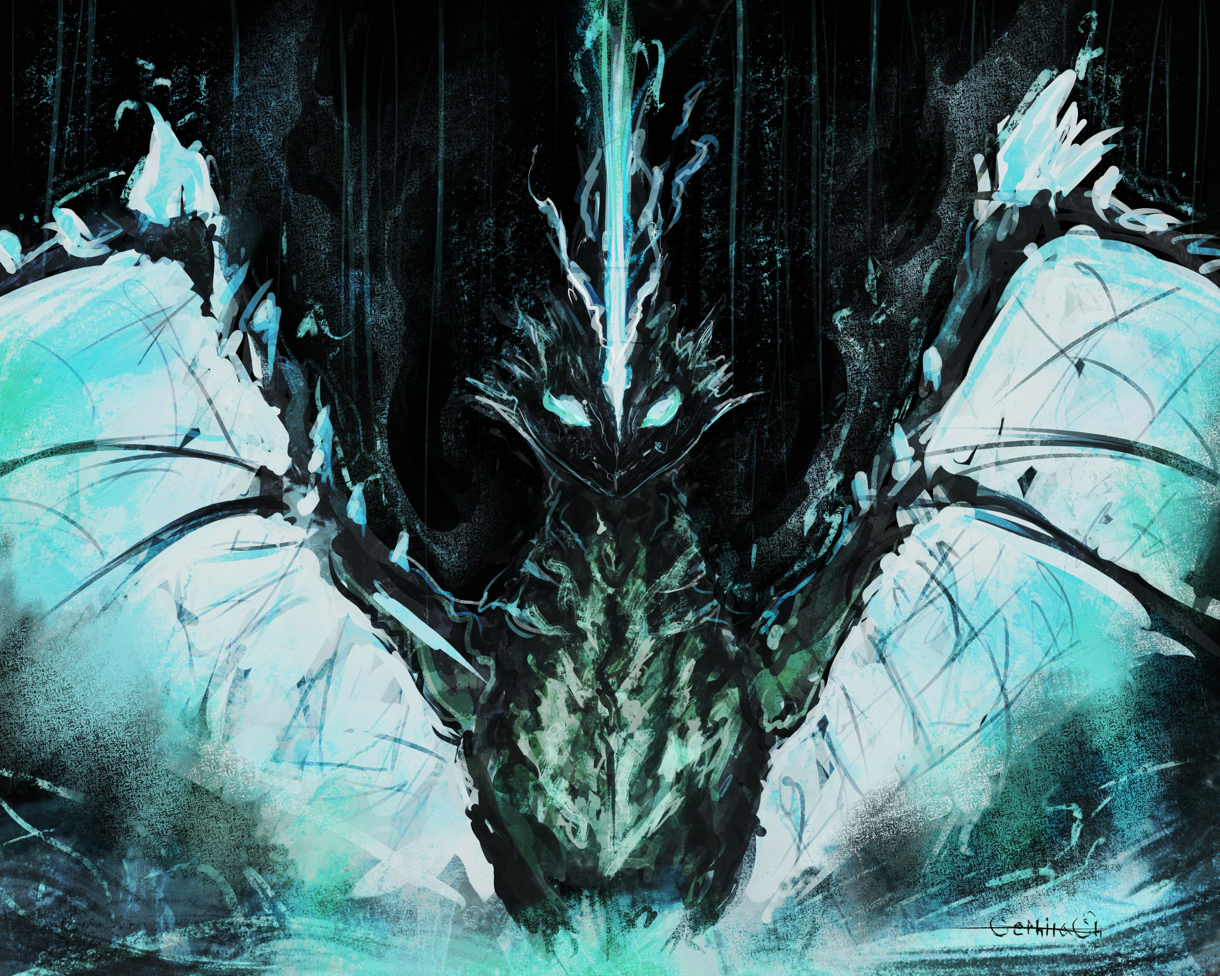 Sephilash - #MonsterHunterStories2 #MonsterHunter #MonsterHunterWorld #MonsterHunterRise #MHGenU #fanart #astalos #boltreaver blep, a Boltreaver Astalos