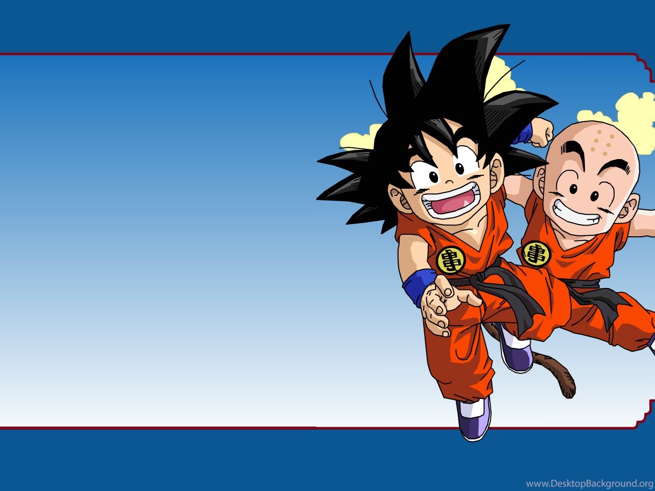 Funny Goku And Kurilin Dragon Ball Z Wallpaper Desktop Background