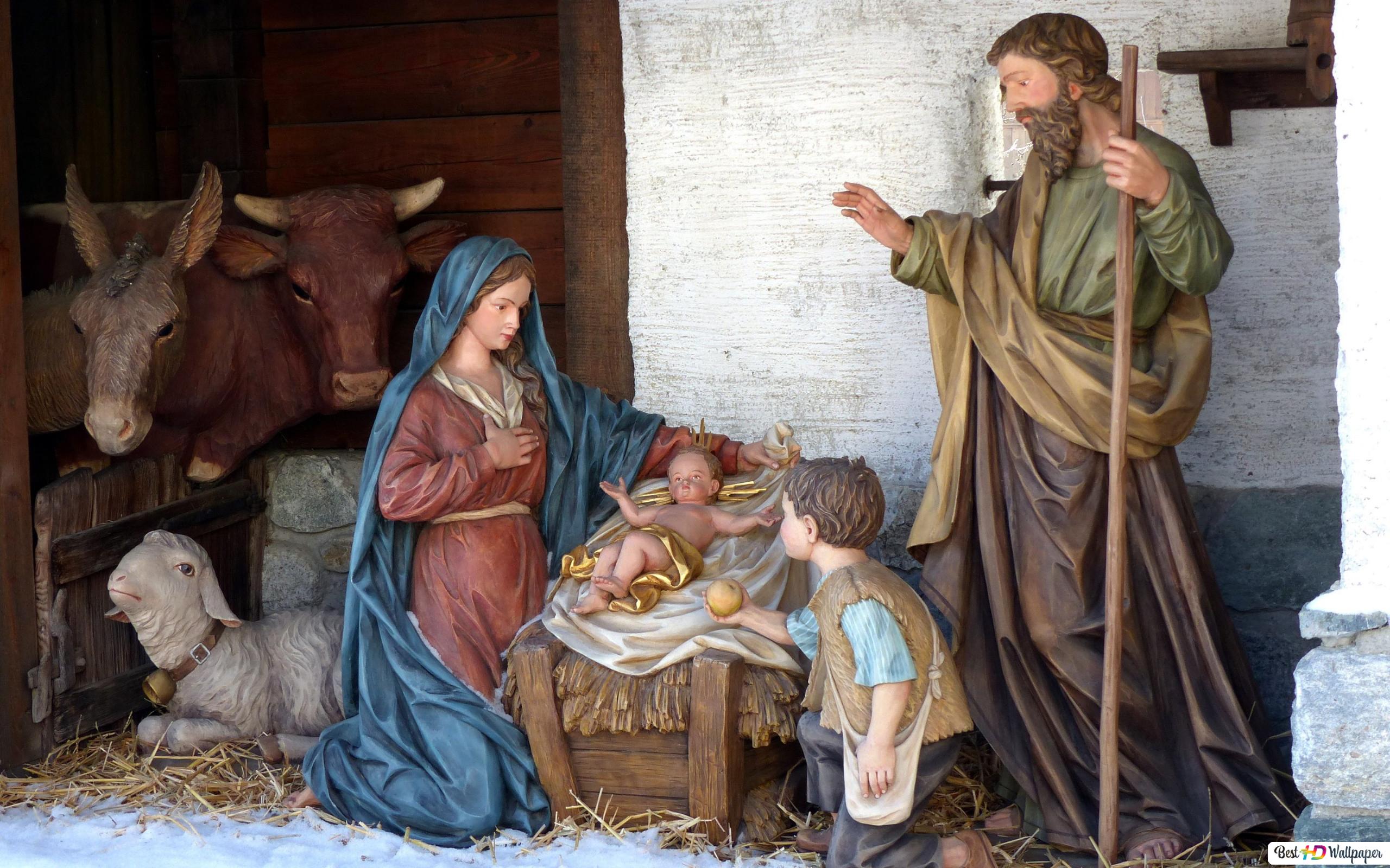 Baby Jesus is born HD wallpaper download