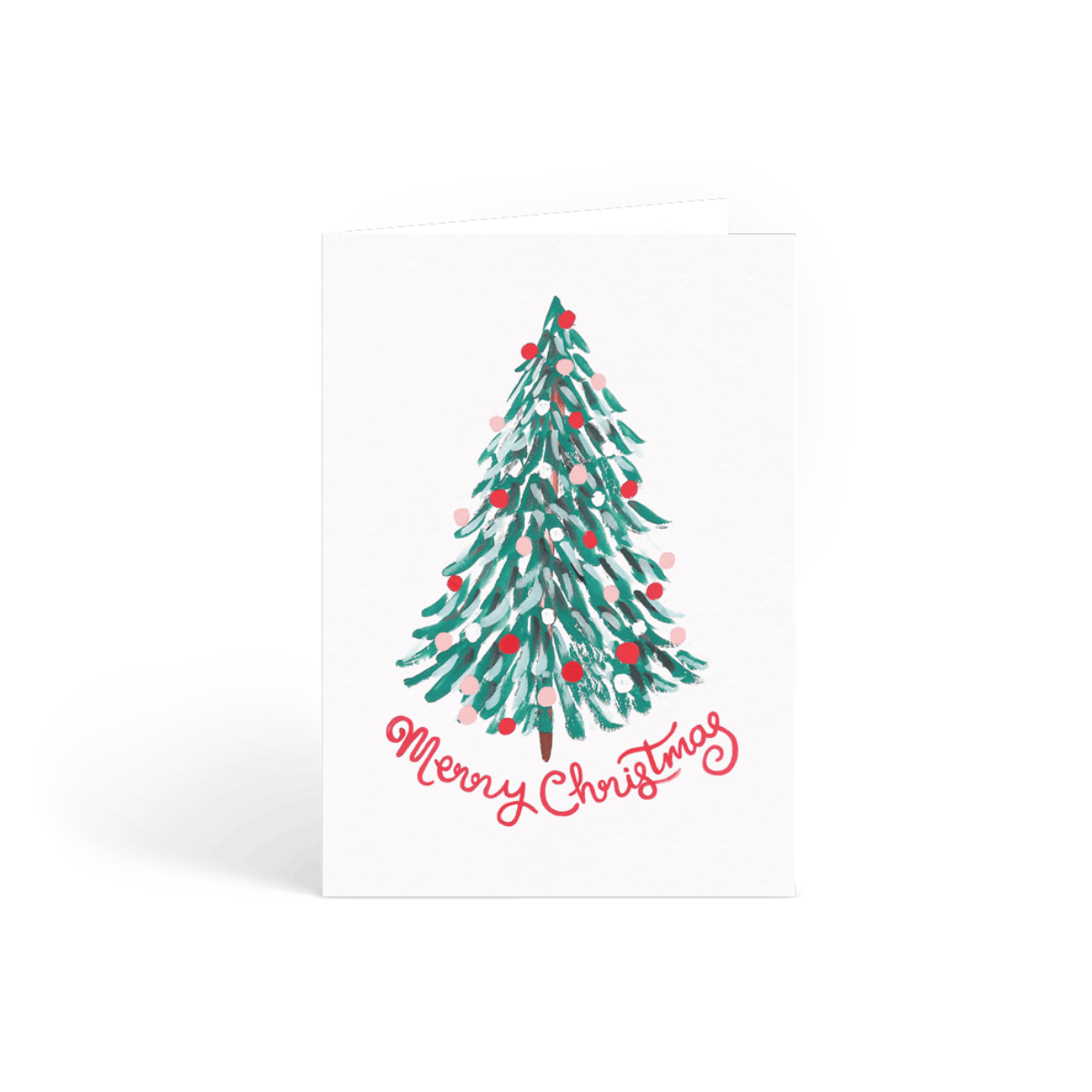 Merry Christmas Tree. Holiday Card Set