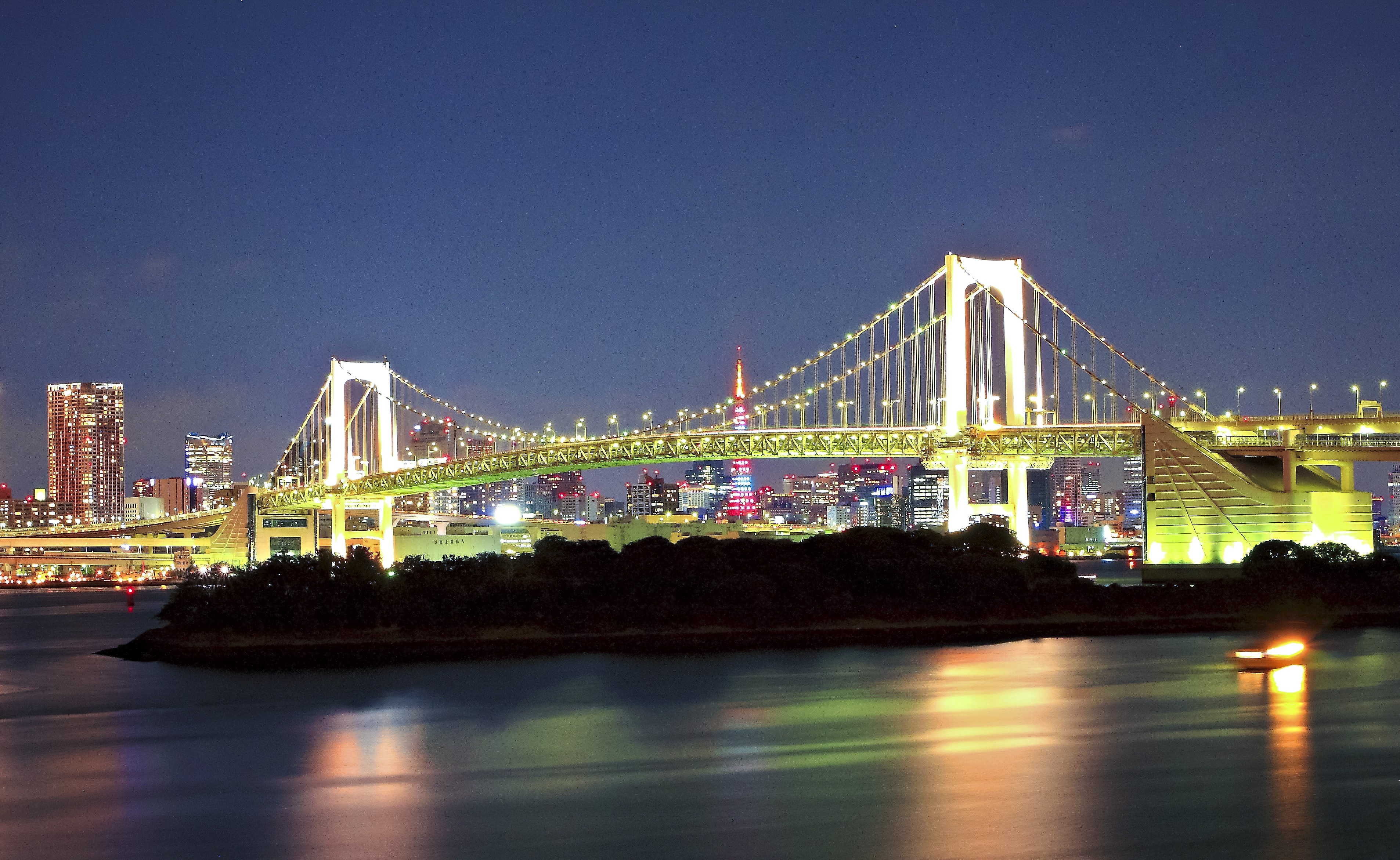 Rainbow Bridge Minato Tokyo Japan wallpaperx2343