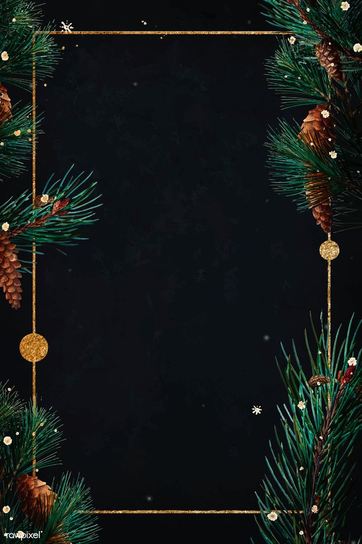 Blank golden rectangle Christmas frame vector / PLOYPLOY. Christmas frames, Christmas phone wallpaper, Christmas background