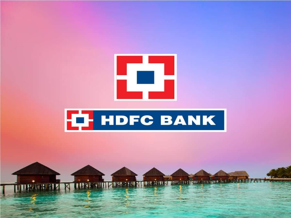 The HDFC Bank logo is seen on an LED screen in the background while a  silhouetted person uses a smartphone in the foreground Editorial use only  Stock Photo  Alamy