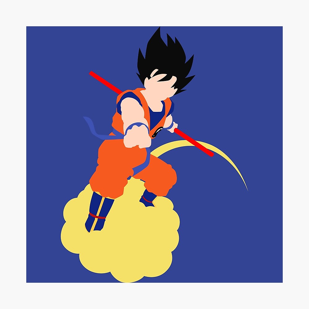 Goku Son Flying Nimbus Minimalist Poster
