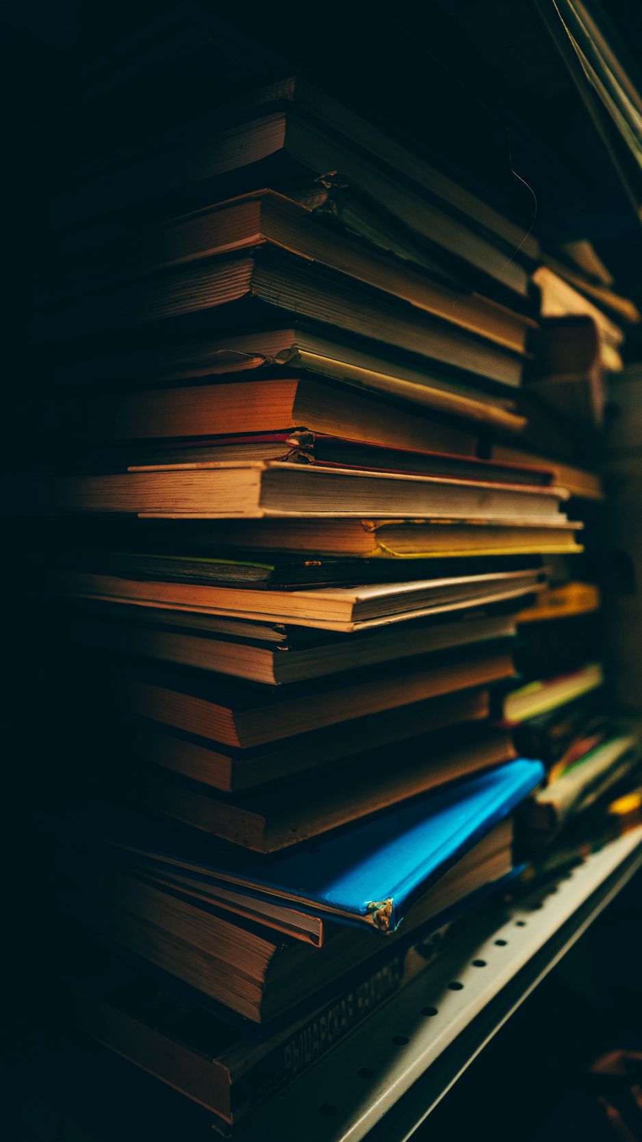 Download Wallpaper 938x1668 Books, Dark, Shelf, Library Iphone 8 7 6s 6 For Parallax HD Background