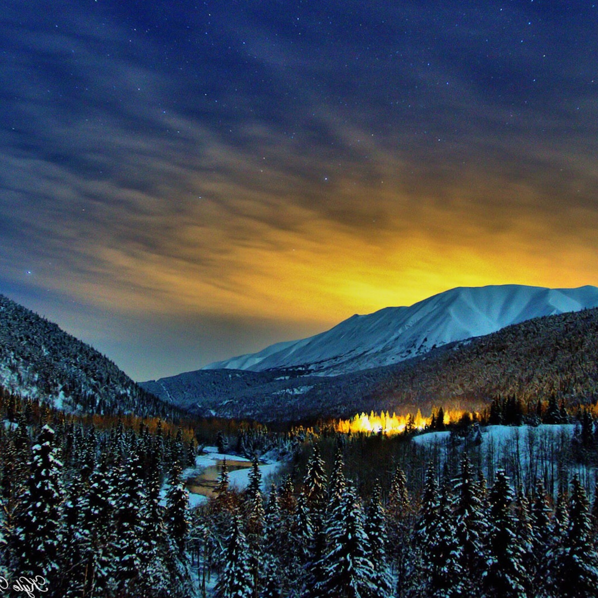 Alaska Winter Nights iPad Air HD 4k Wallpaper, Image, Background, Photo and Picture