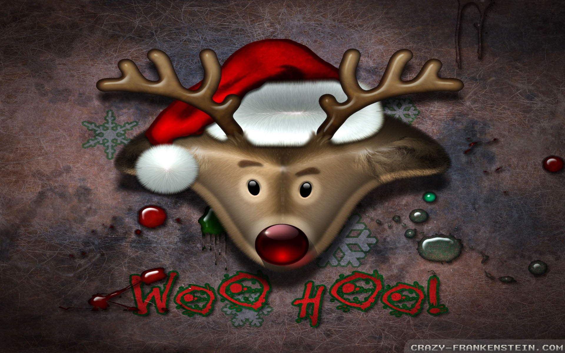 cool christmas wallpaper, reindeer, deer, antler, animation, christmas, christmas eve