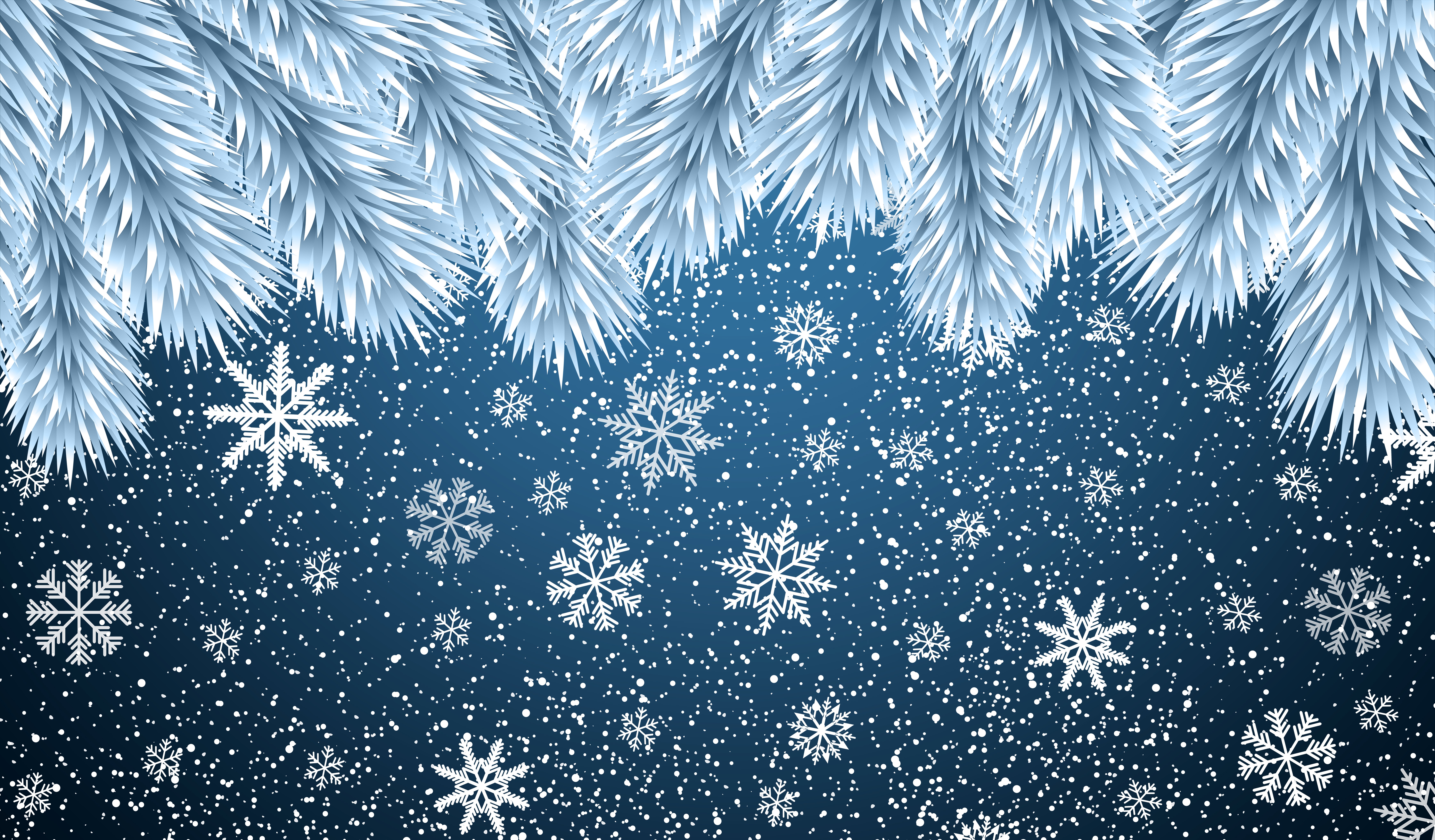 Christmas Snowflakes Background 8k