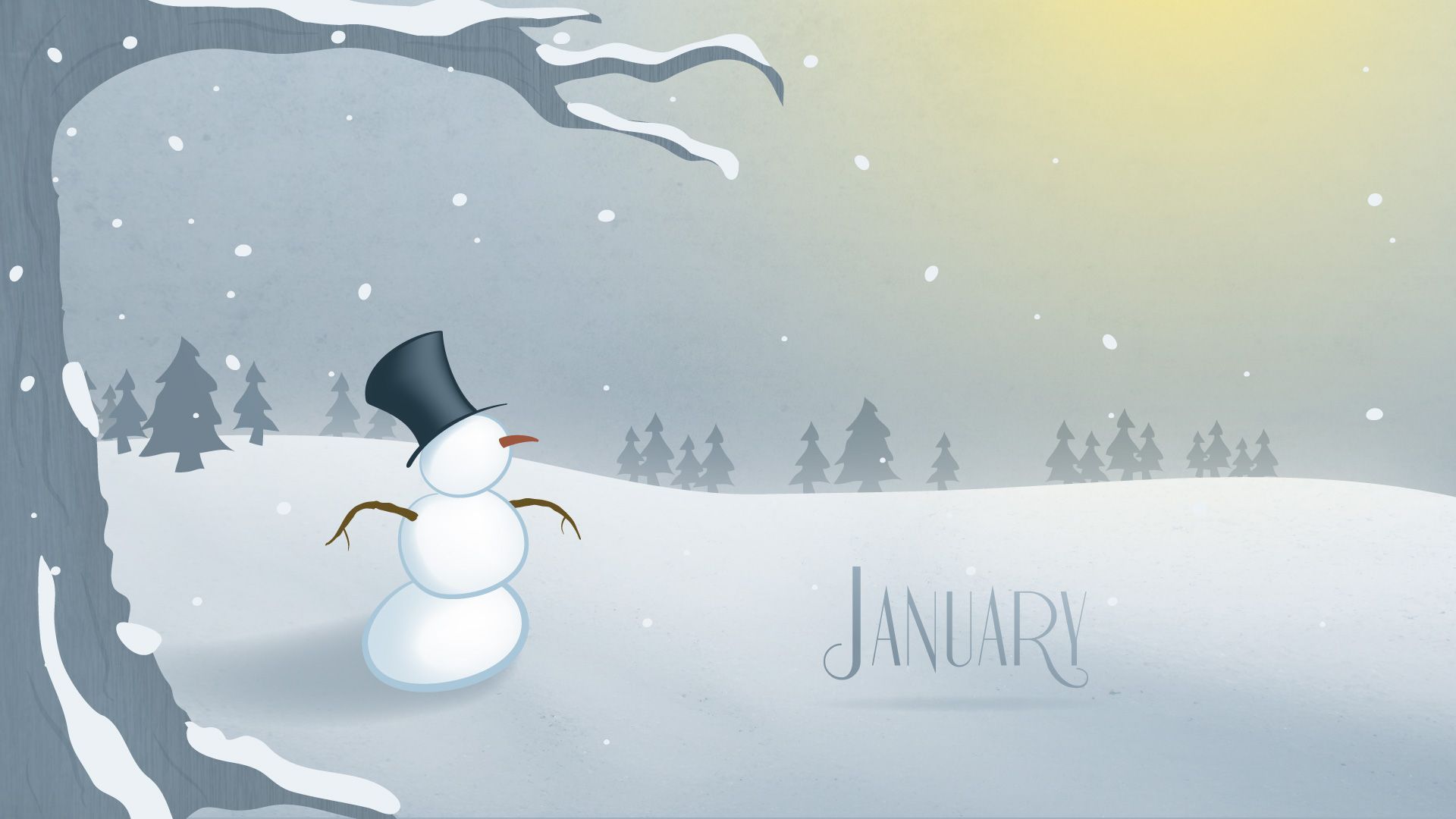 January Winter Desktop Wallpaper