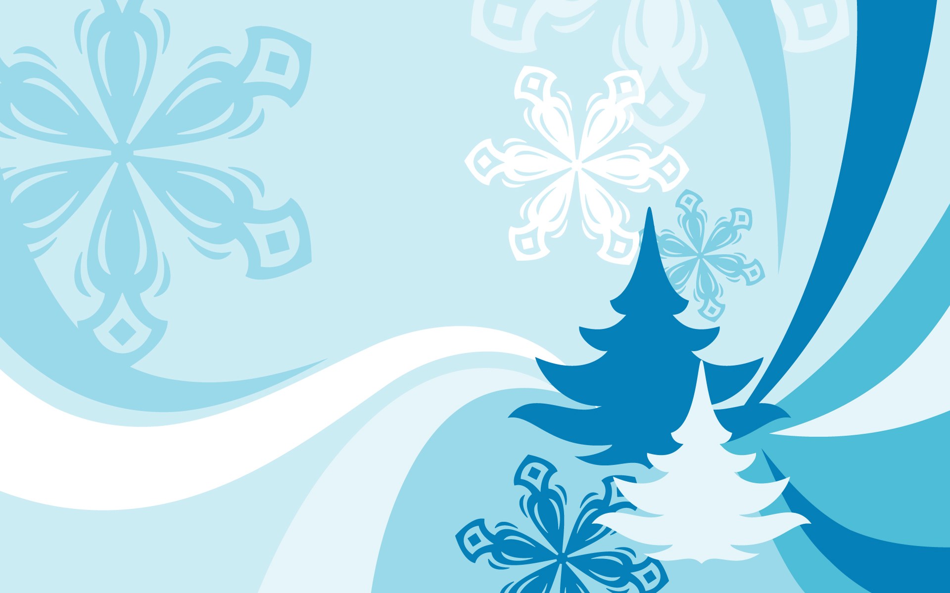 Winter, vector, background, wallpaper, cartoon, blue