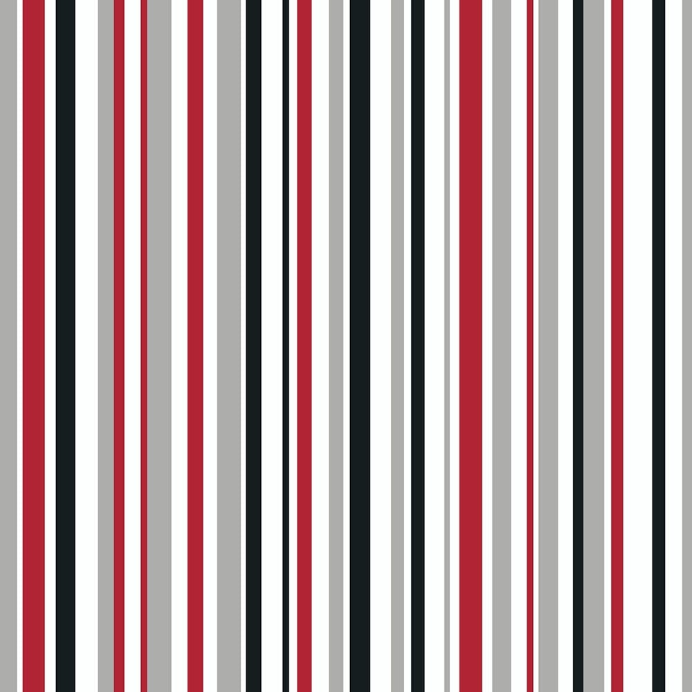 Arthouse Opera Super Stripe Wallpaper Black, Red from I Love Wallpaper UK