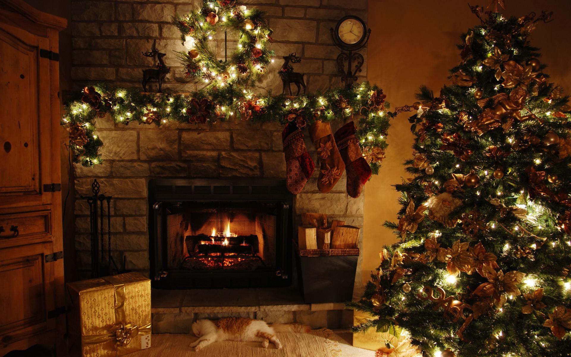 Free download Christmas Fireplace Wallpaper - [1920x1200] for your Desktop, Mobile & Tablet. Explore Christmas Tree And Fireplace Wallpaper. Christmas Tree And Fireplace Wallpaper, Christmas Tree Fireplace Wallpaper, Christmas