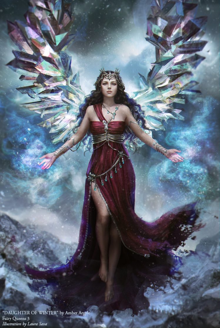 winter, Dress, Queen, Fantasy, Girl, Woman, Magic, Beauty Wallpaper HD / Desktop and Mobile Background