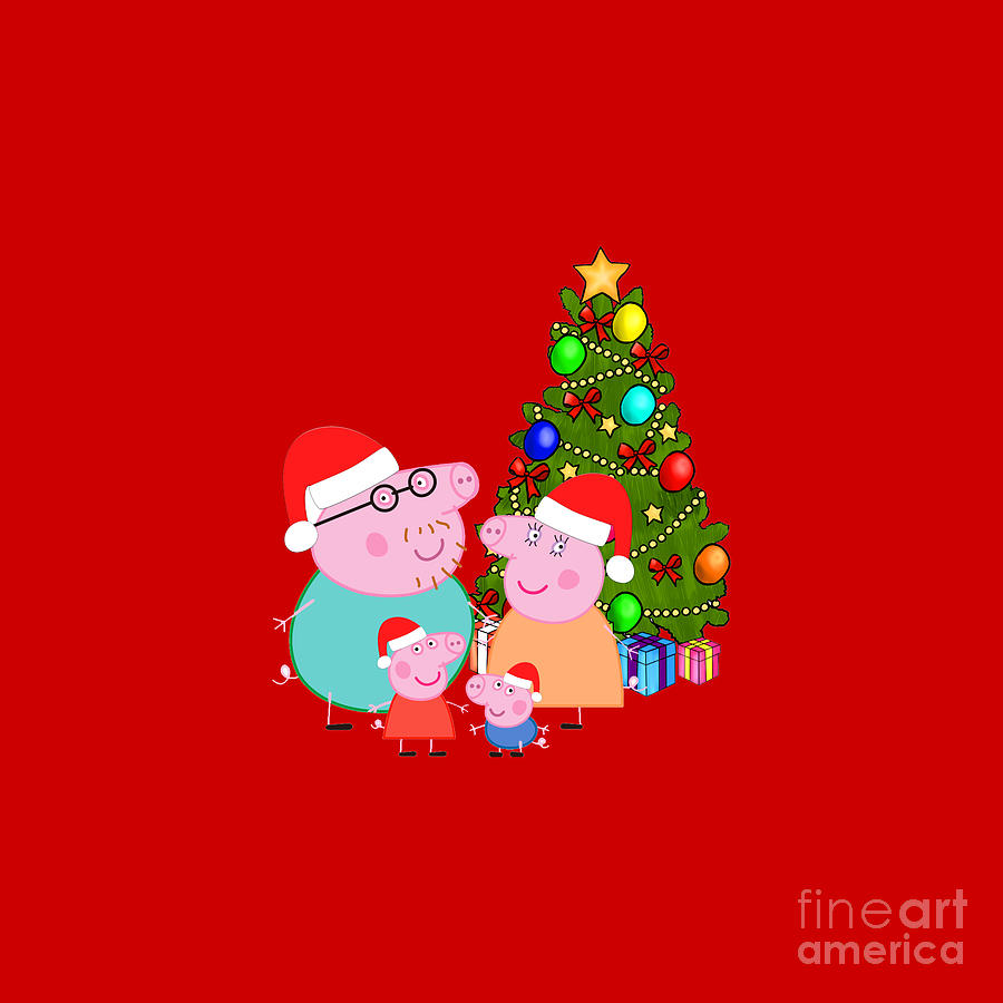 Peppa Pig Christmas Digital Art