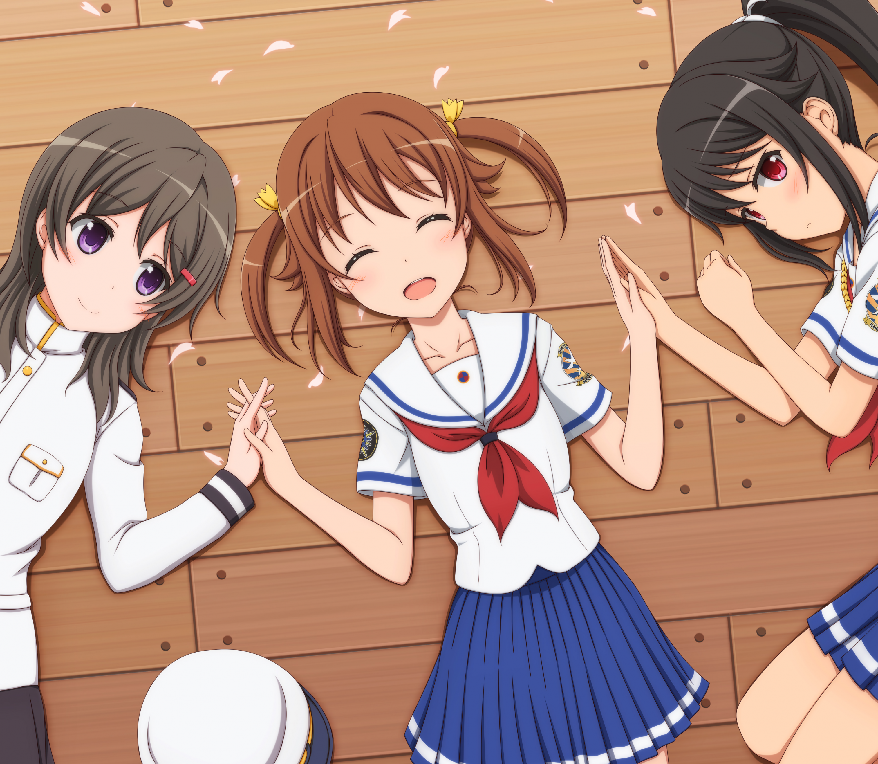 Download 3026x2632 High School Fleet, Misaki Akeno, Mashiro Munetani Wallpaper